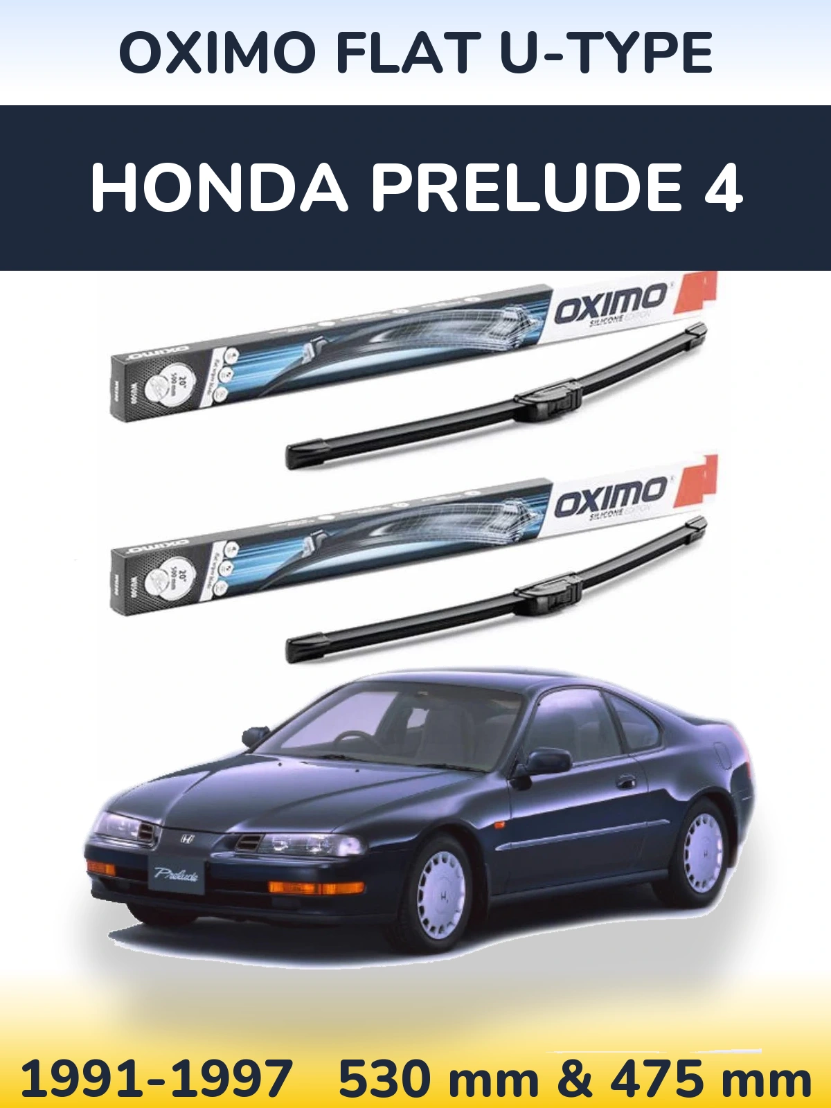 Ștergătoare Oximo Flat U-type pentru Honda Prelude 4