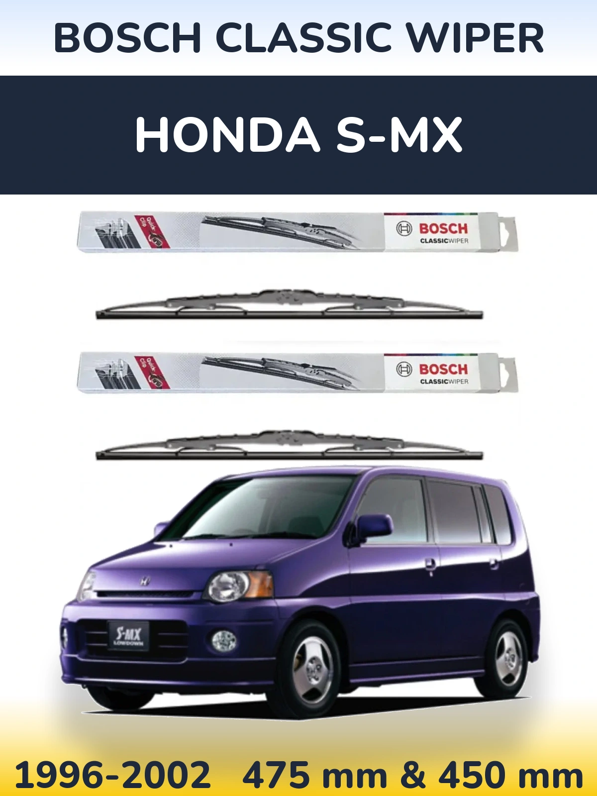 Ștergătoare BOSCH Classic Wiper pentru Honda S-MX