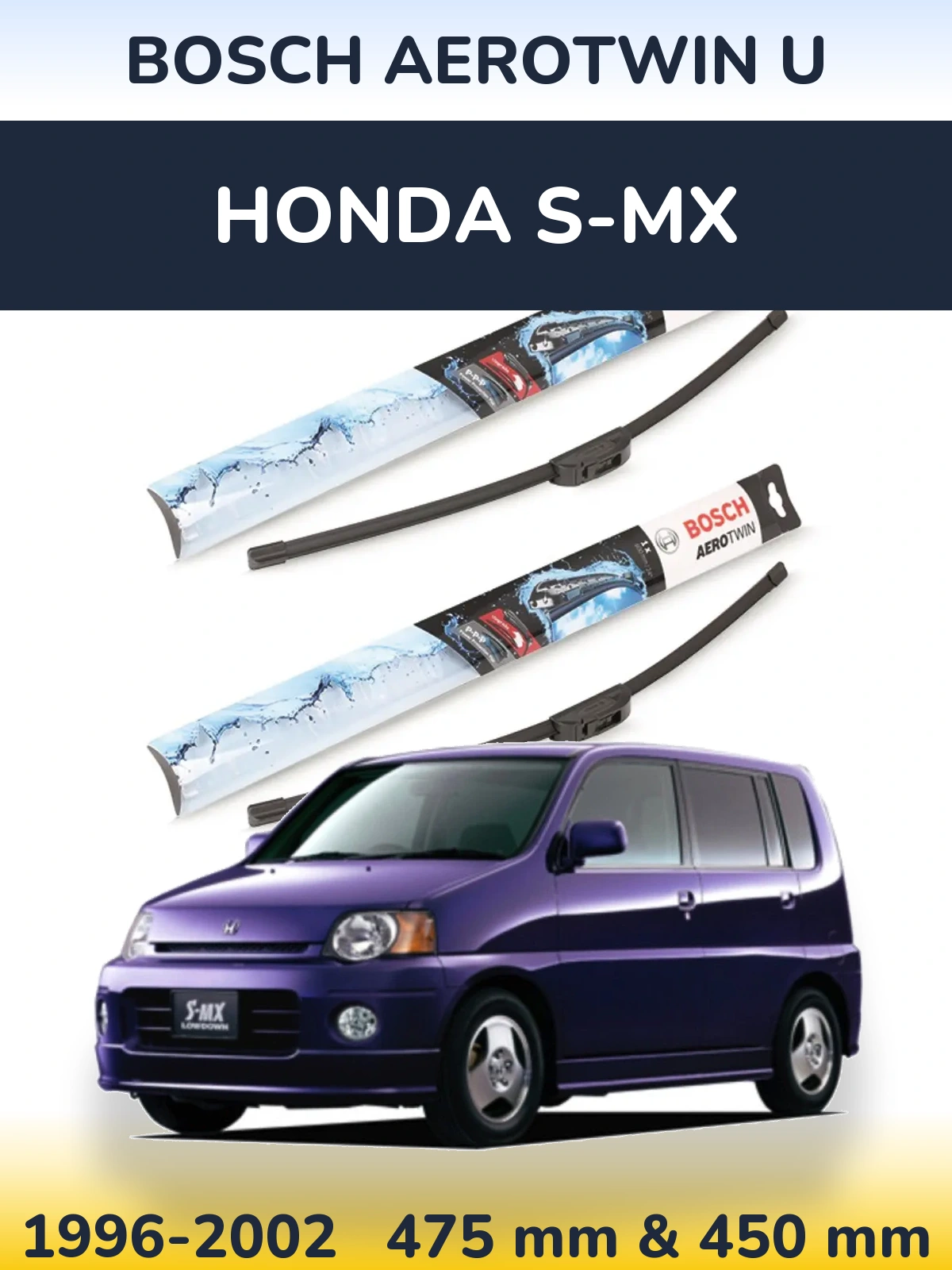 Ștergătoare BOSCH AeroTwin U pentru Honda S-MX