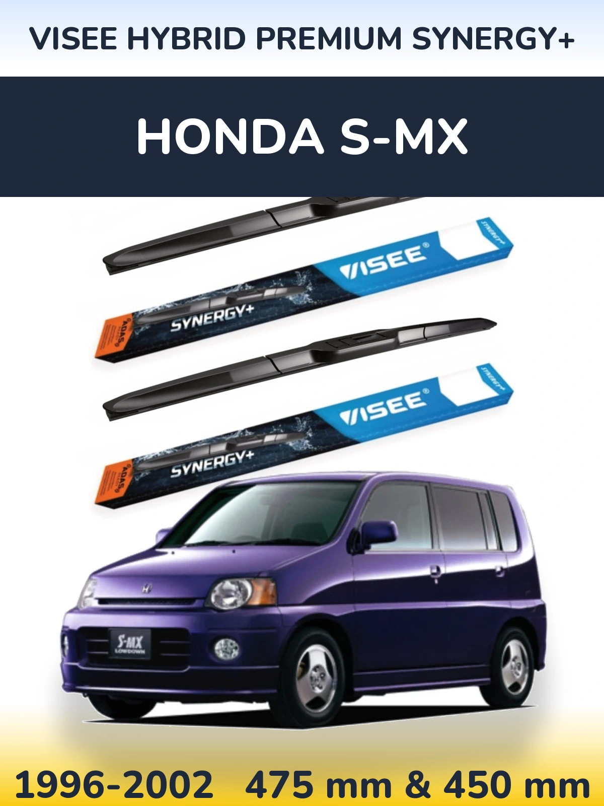 Ștergătoare VISEE HYBRID PREMIUM SYNERGY+ pentru Honda S-MX