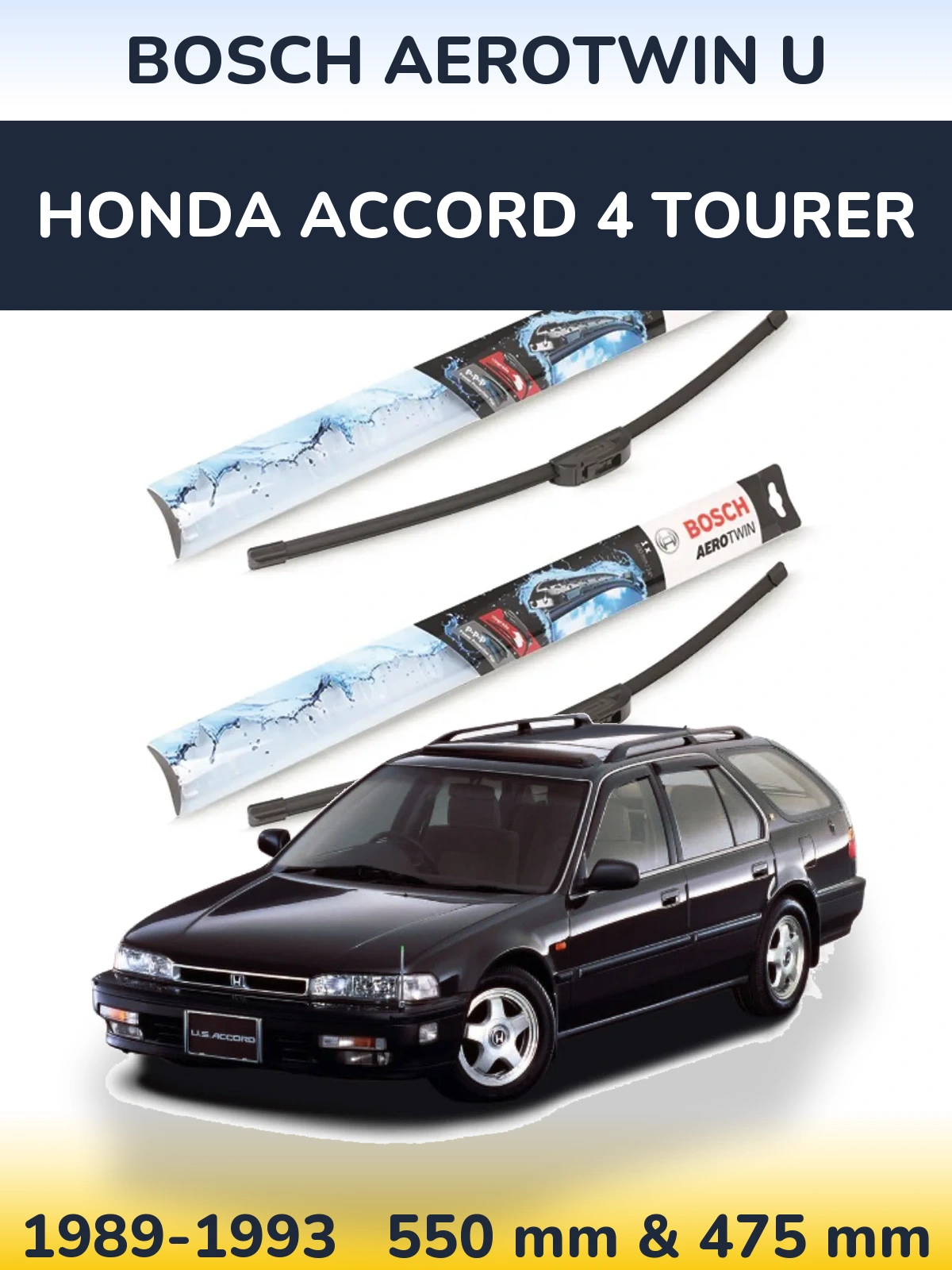 Ștergătoare BOSCH AeroTwin U pentru Honda Accord 4 Tourer