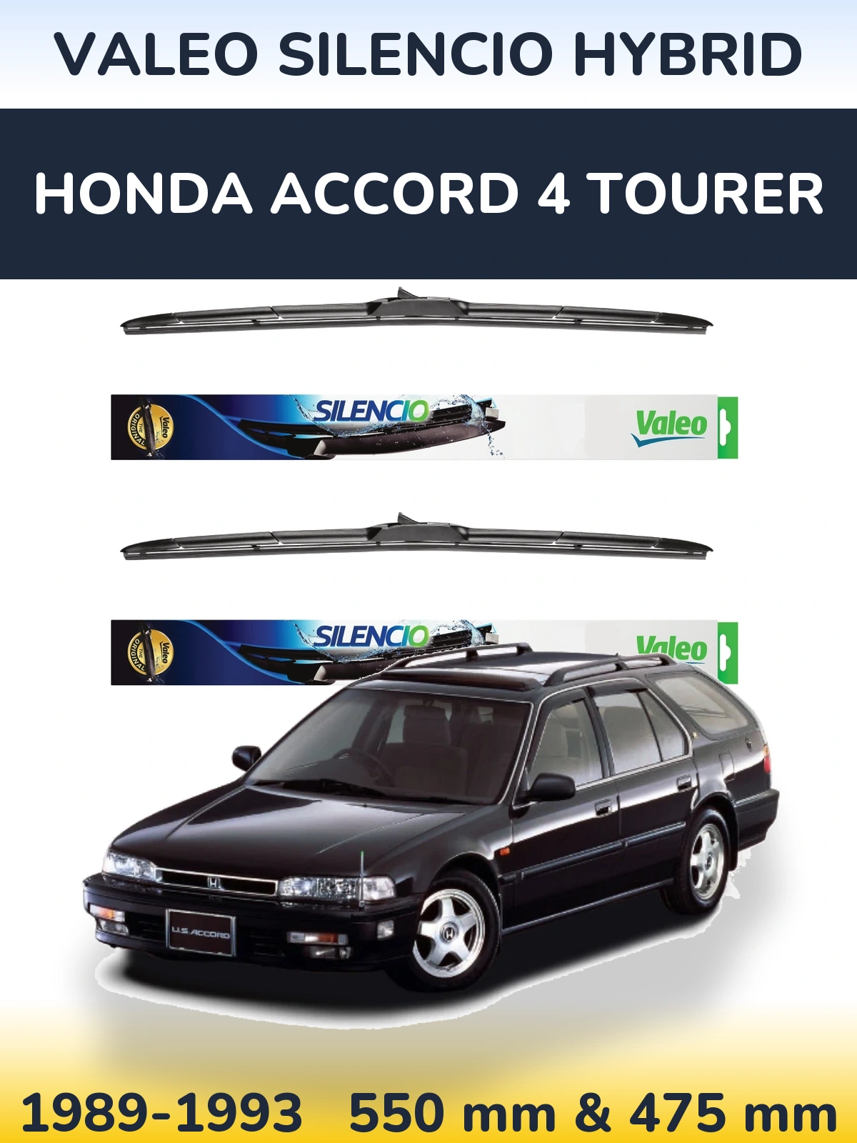 Ștergătoare Valeo Silencio Hybrid pentru Honda Accord 4 Tourer