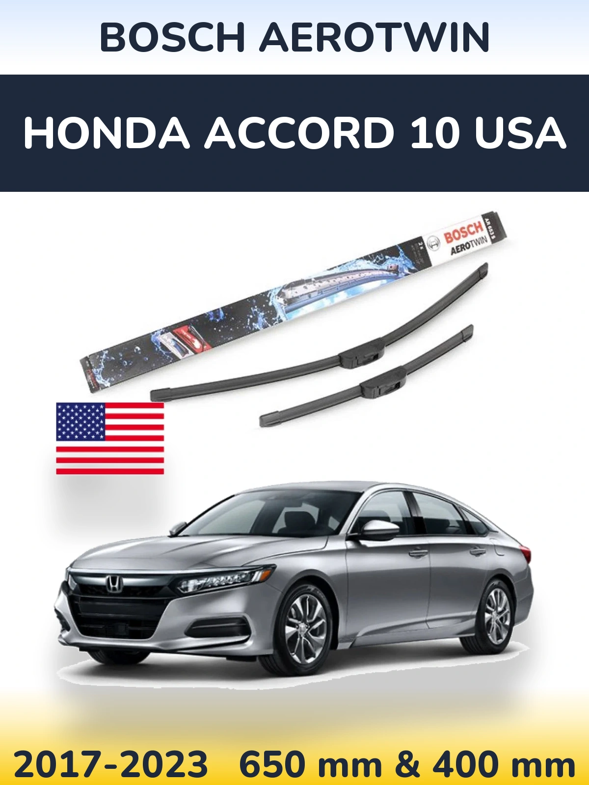 Ștergătoare BOSCH AeroTwin pentru Honda Accord 10 USA