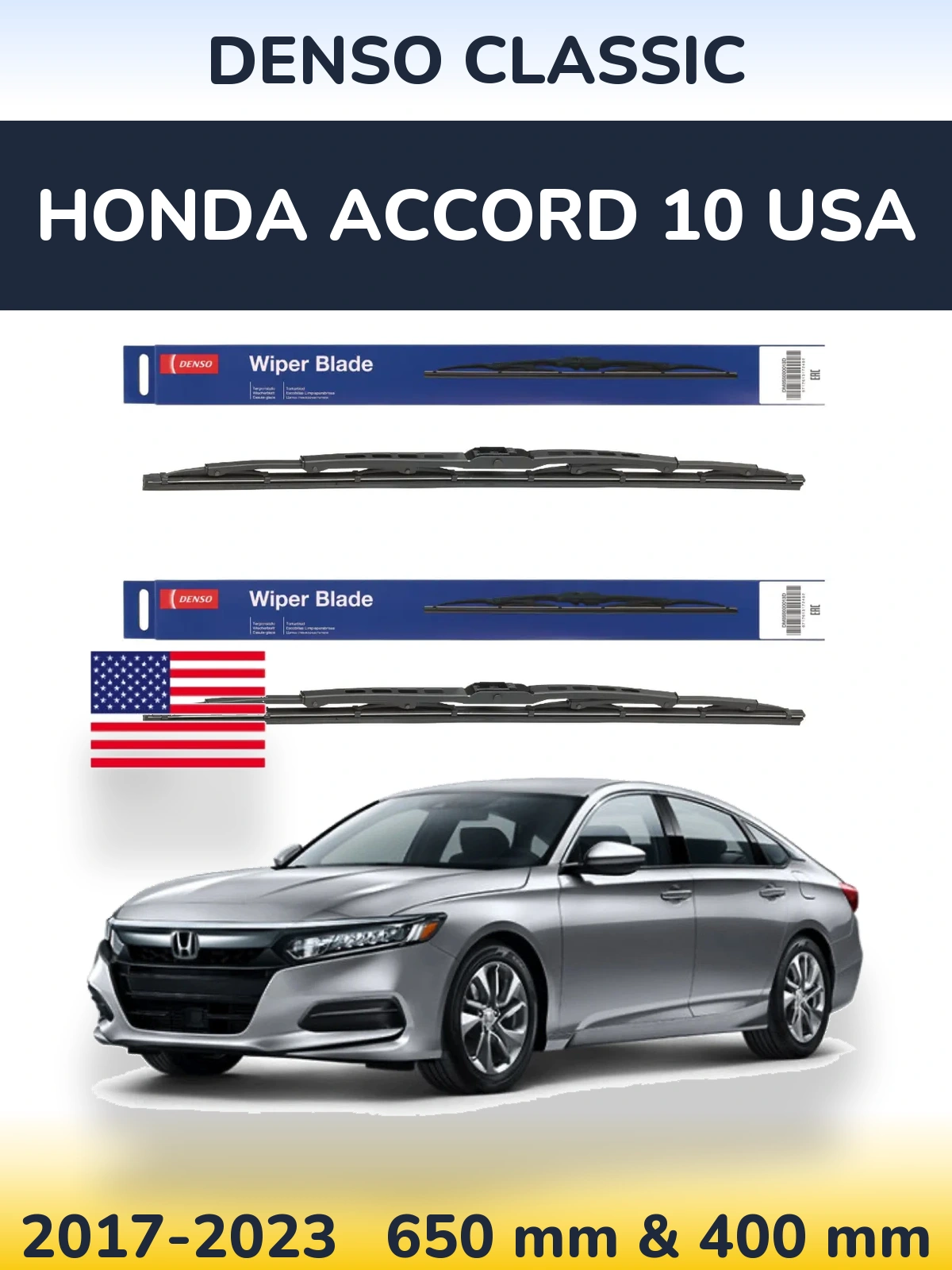 Ștergătoare Denso Classic pentru Honda Accord 10 USA