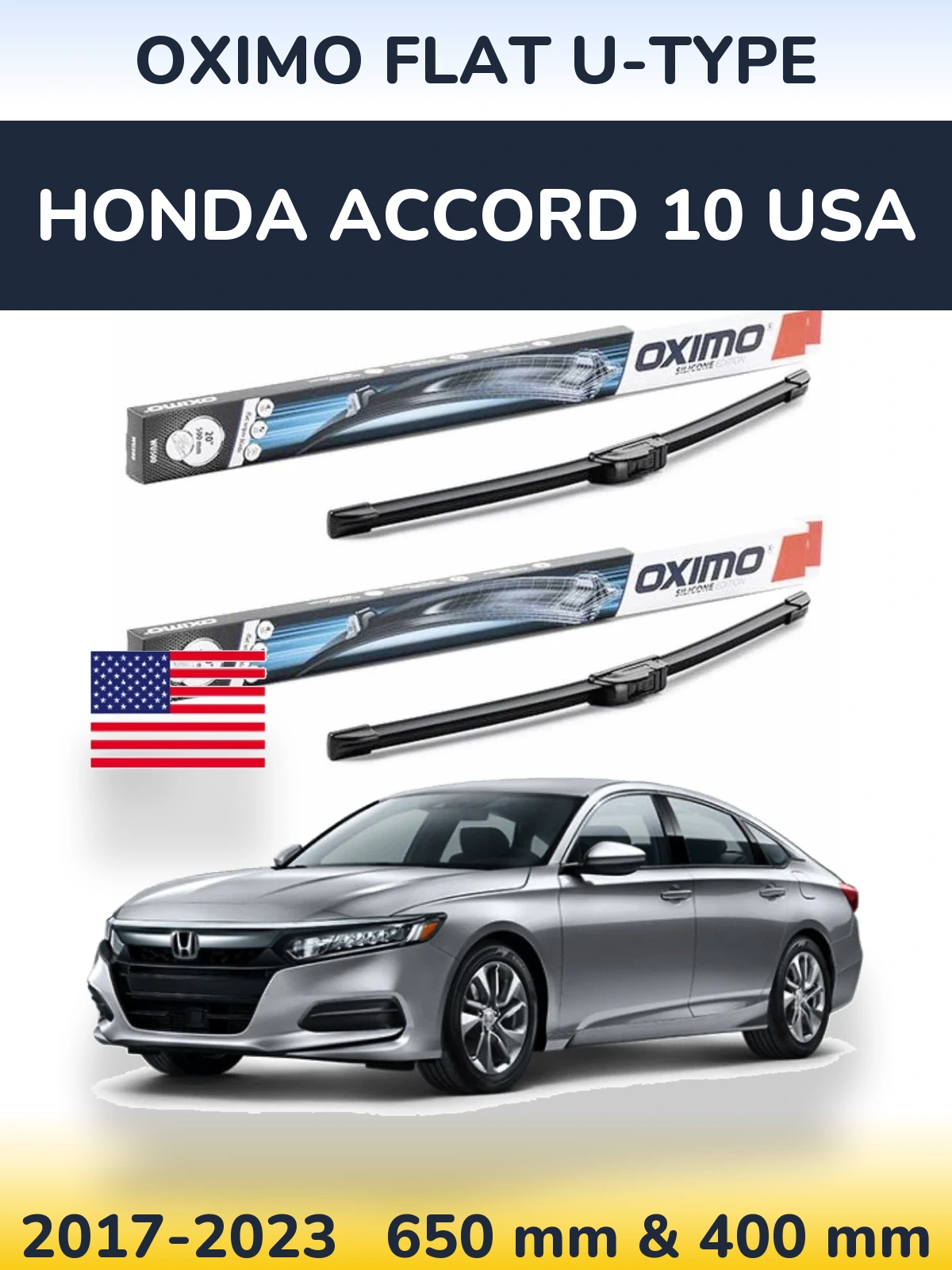 Ștergătoare Oximo Flat U-type pentru Honda Accord 10 USA
