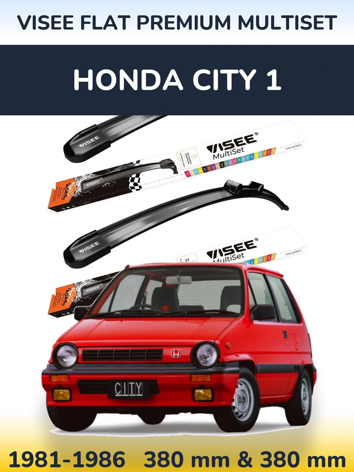 Ștergătoare VISEE FLAT PREMIUM MultiSet pentru Honda City 1