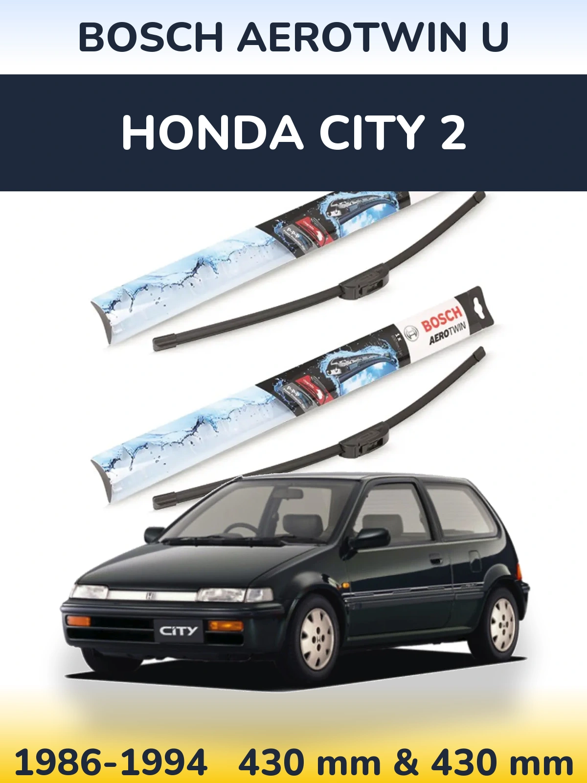 Ștergătoare BOSCH AeroTwin U pentru Honda City 2