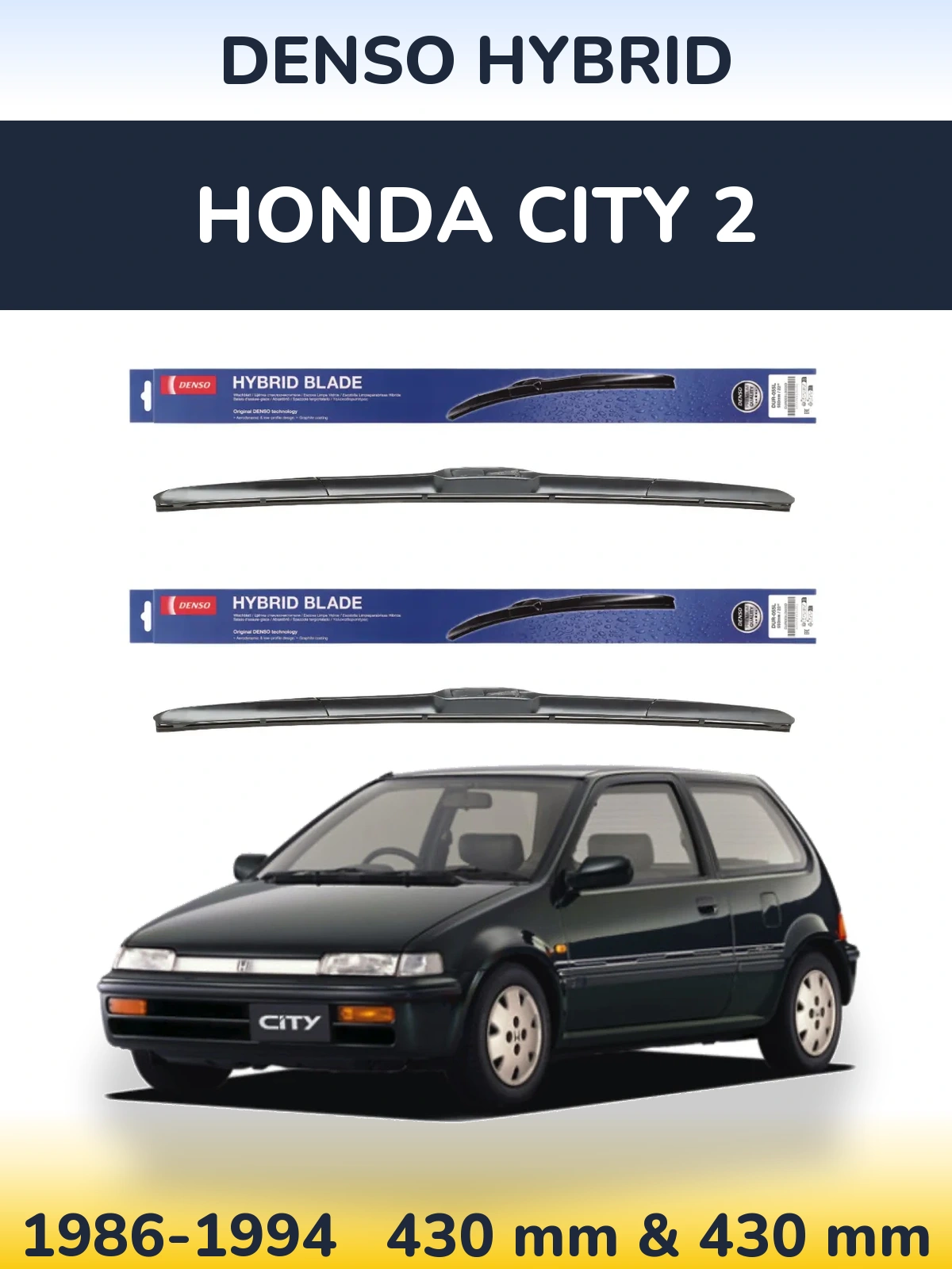 Ștergătoare Denso Hybrid pentru Honda City 2