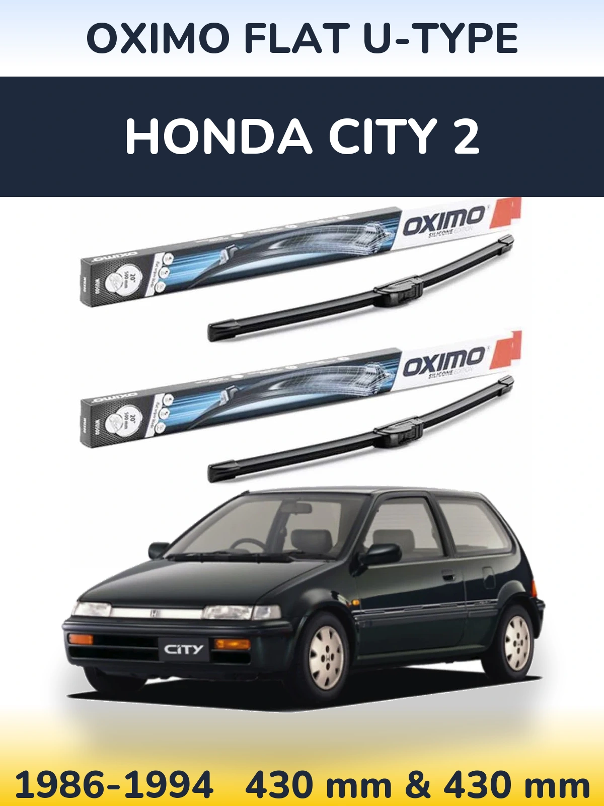 Ștergătoare Oximo Flat U-type pentru Honda City 2