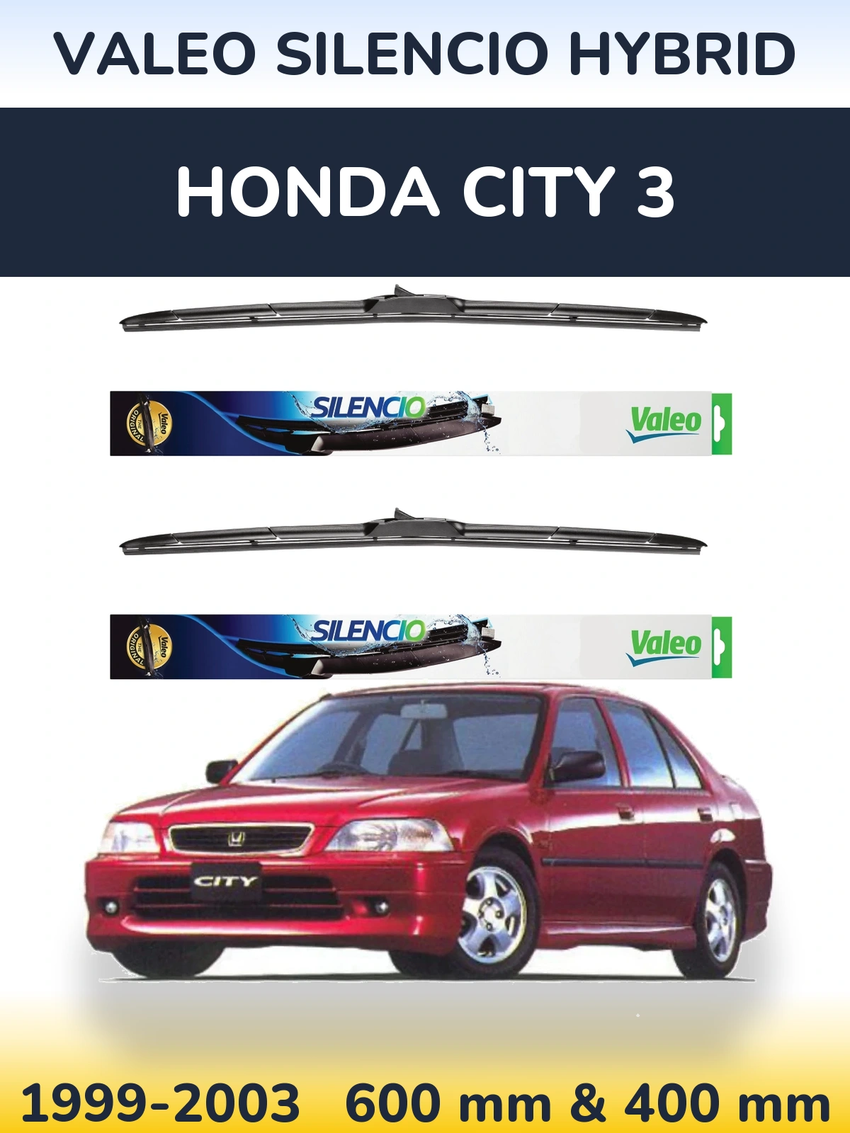 Ștergătoare Valeo Silencio Hybrid pentru Honda City 3