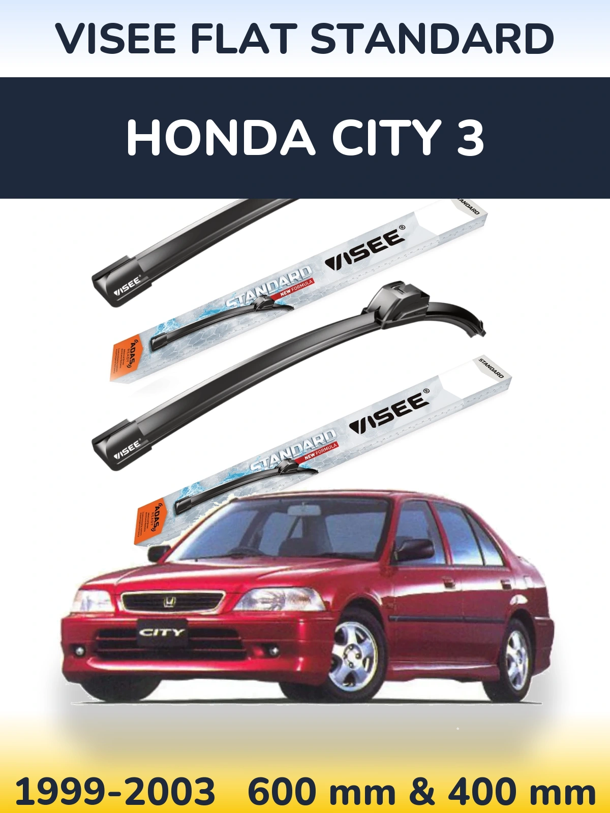 Ștergătoare VISEE FLAT STANDARD pentru Honda City 3