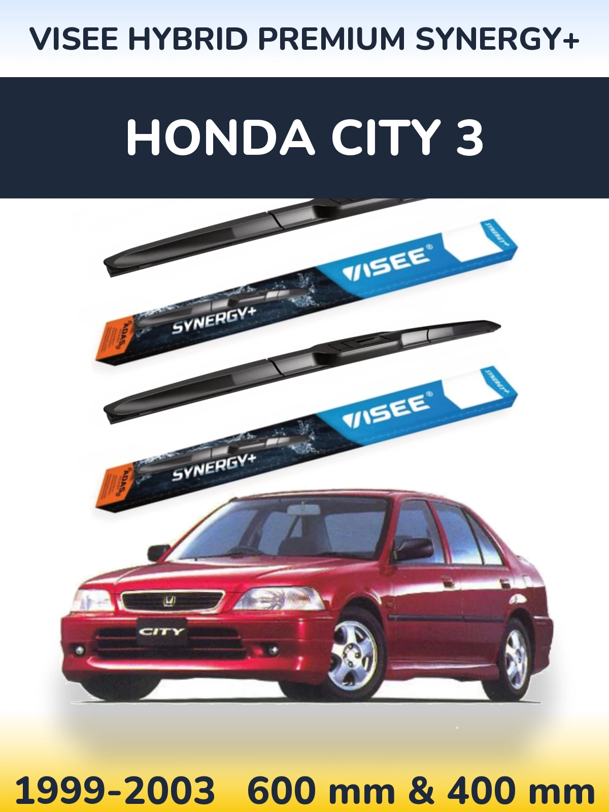 Ștergătoare VISEE HYBRID PREMIUM SYNERGY+ pentru Honda City 3