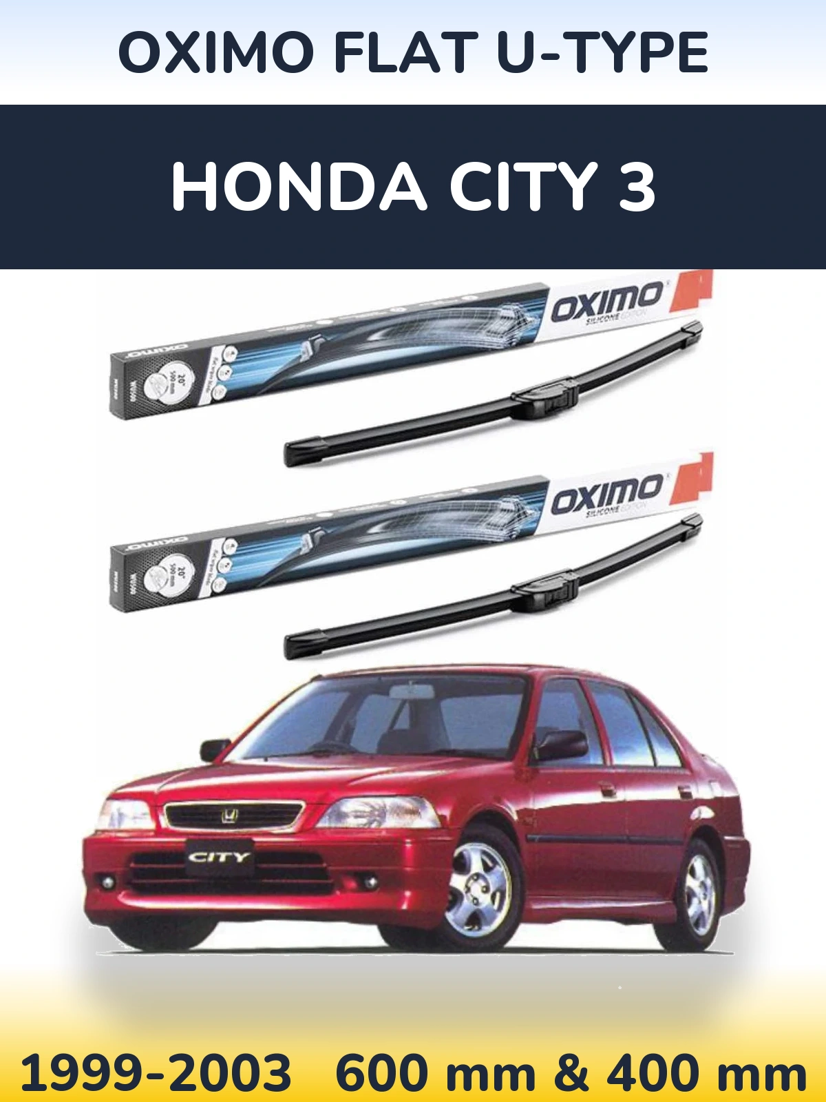 Ștergătoare Oximo Flat U-type pentru Honda City 3
