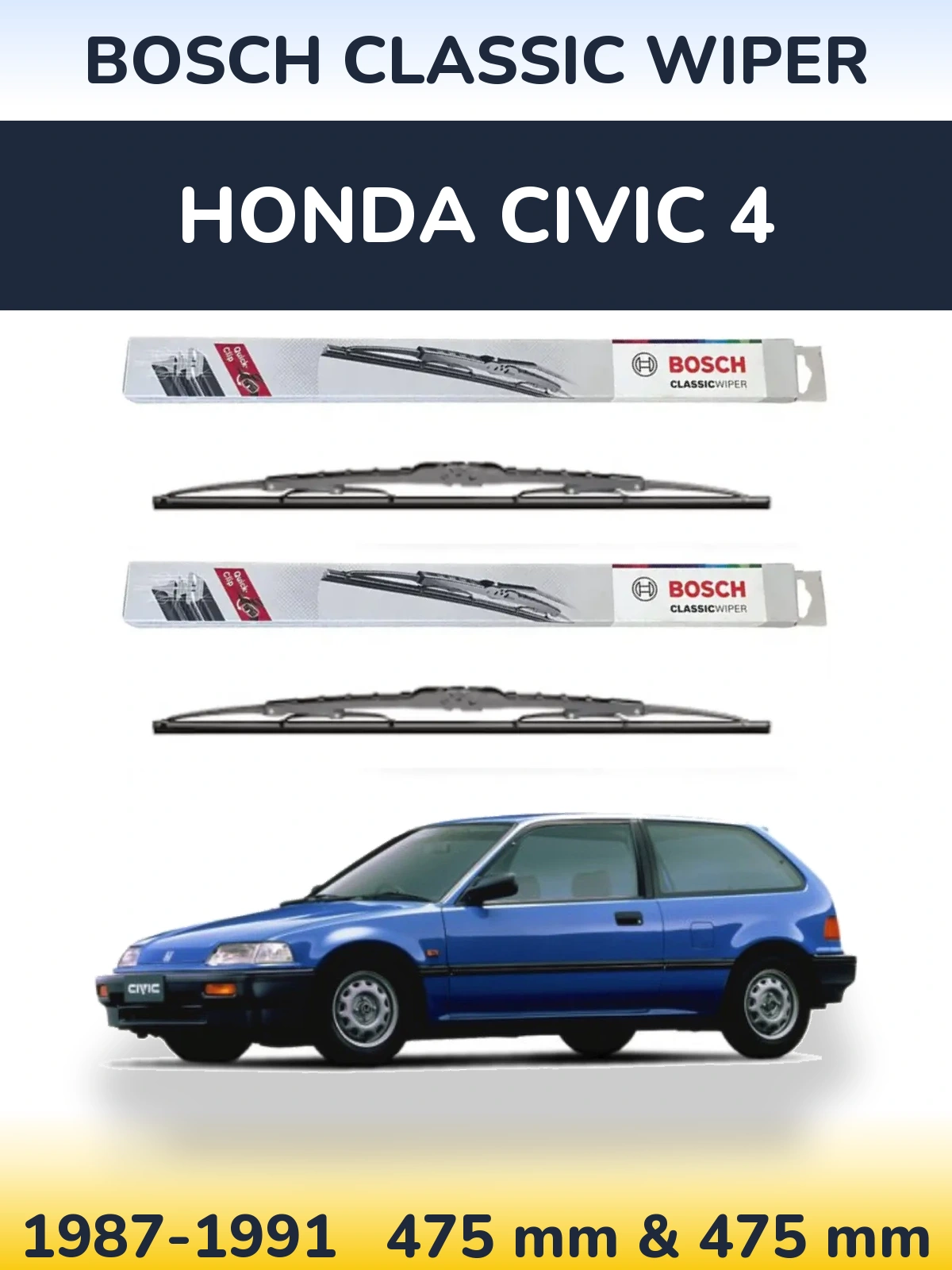 Ștergătoare BOSCH Classic Wiper pentru Honda Civic 4
