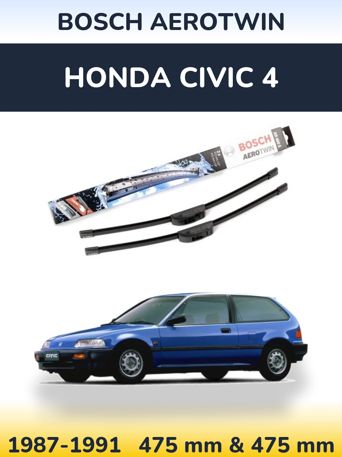 Ștergătoare BOSCH AeroTwin pentru Honda Civic 4