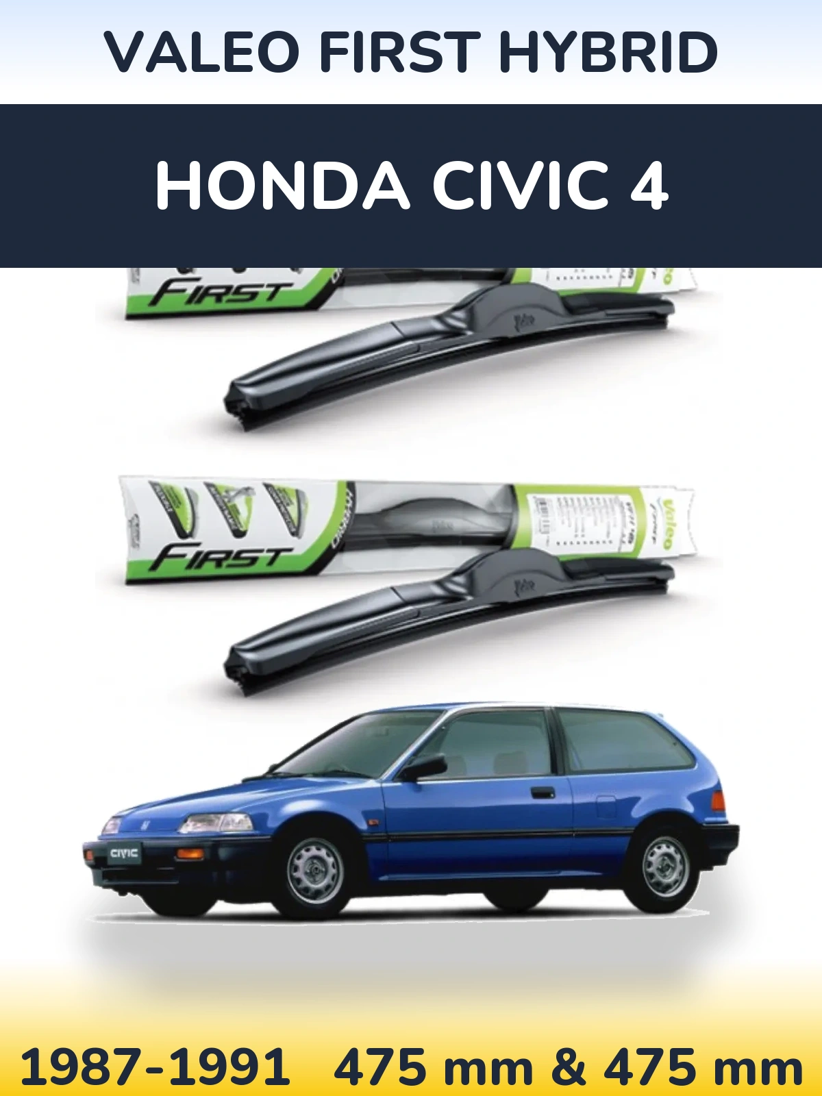 Ștergătoare Valeo First Hybrid pentru Honda Civic 4
