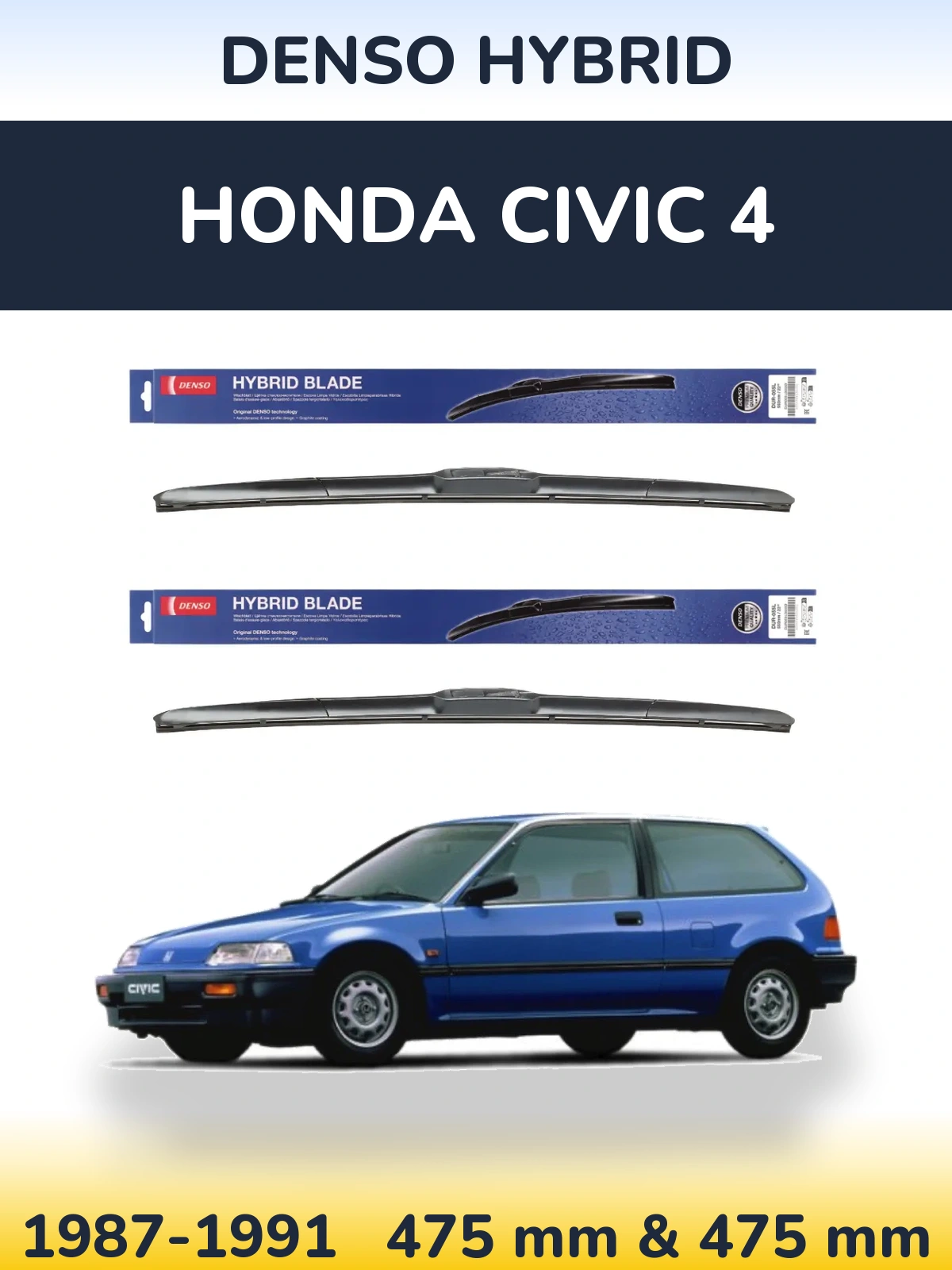 Ștergătoare Denso Hybrid pentru Honda Civic 4