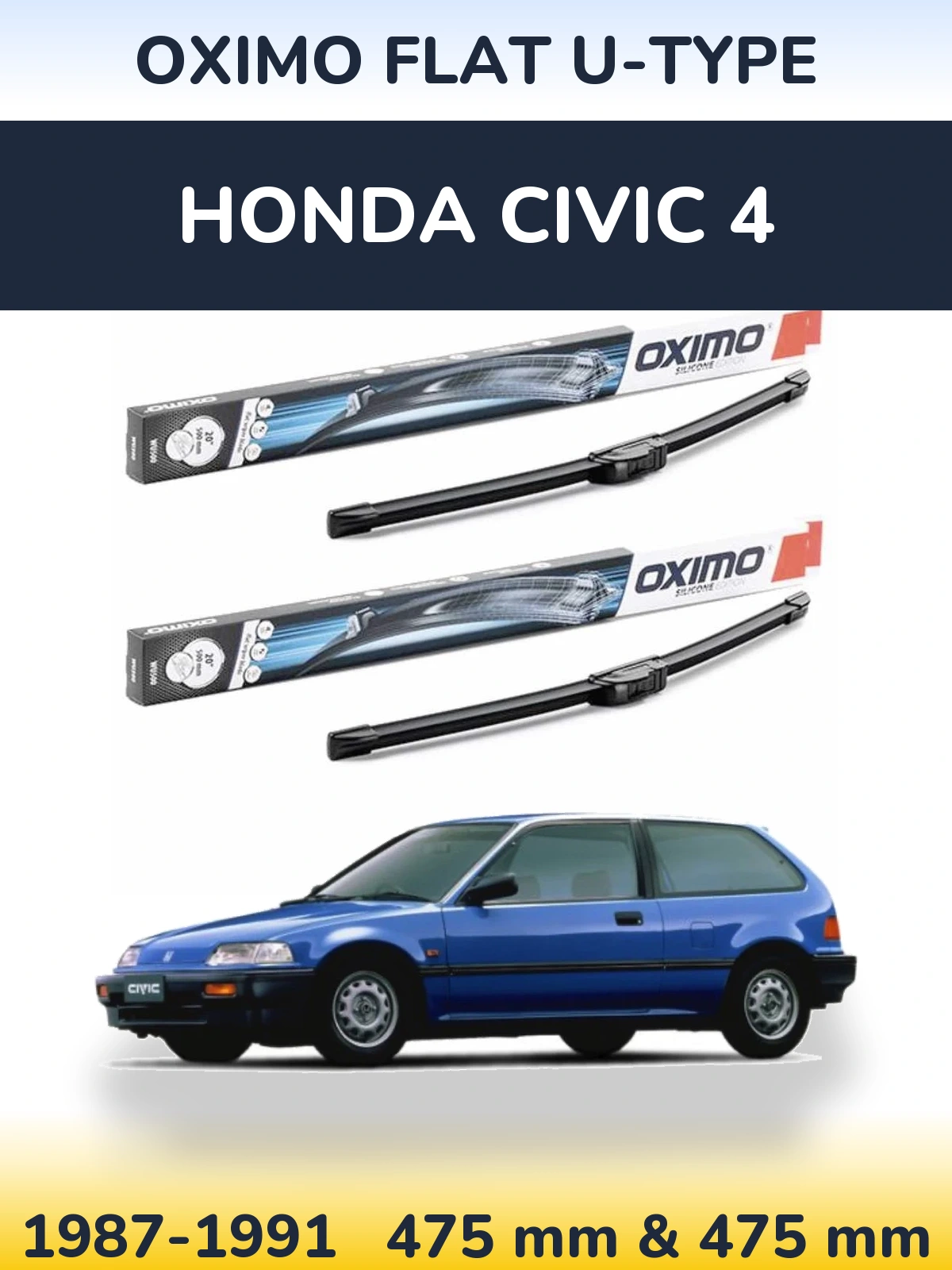 Ștergătoare Oximo Flat U-type pentru Honda Civic 4
