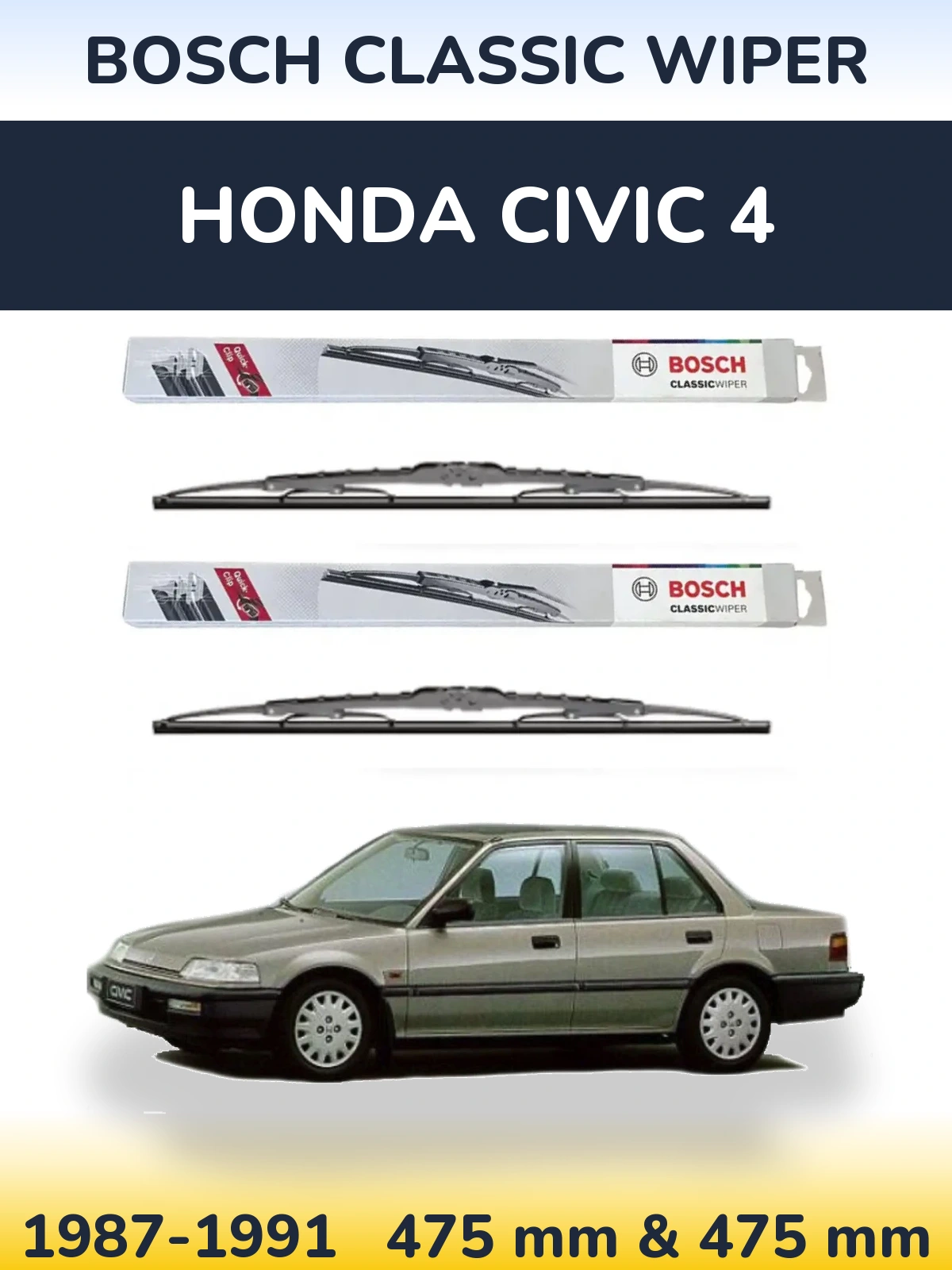Ștergătoare BOSCH Classic Wiper pentru Honda Civic 4