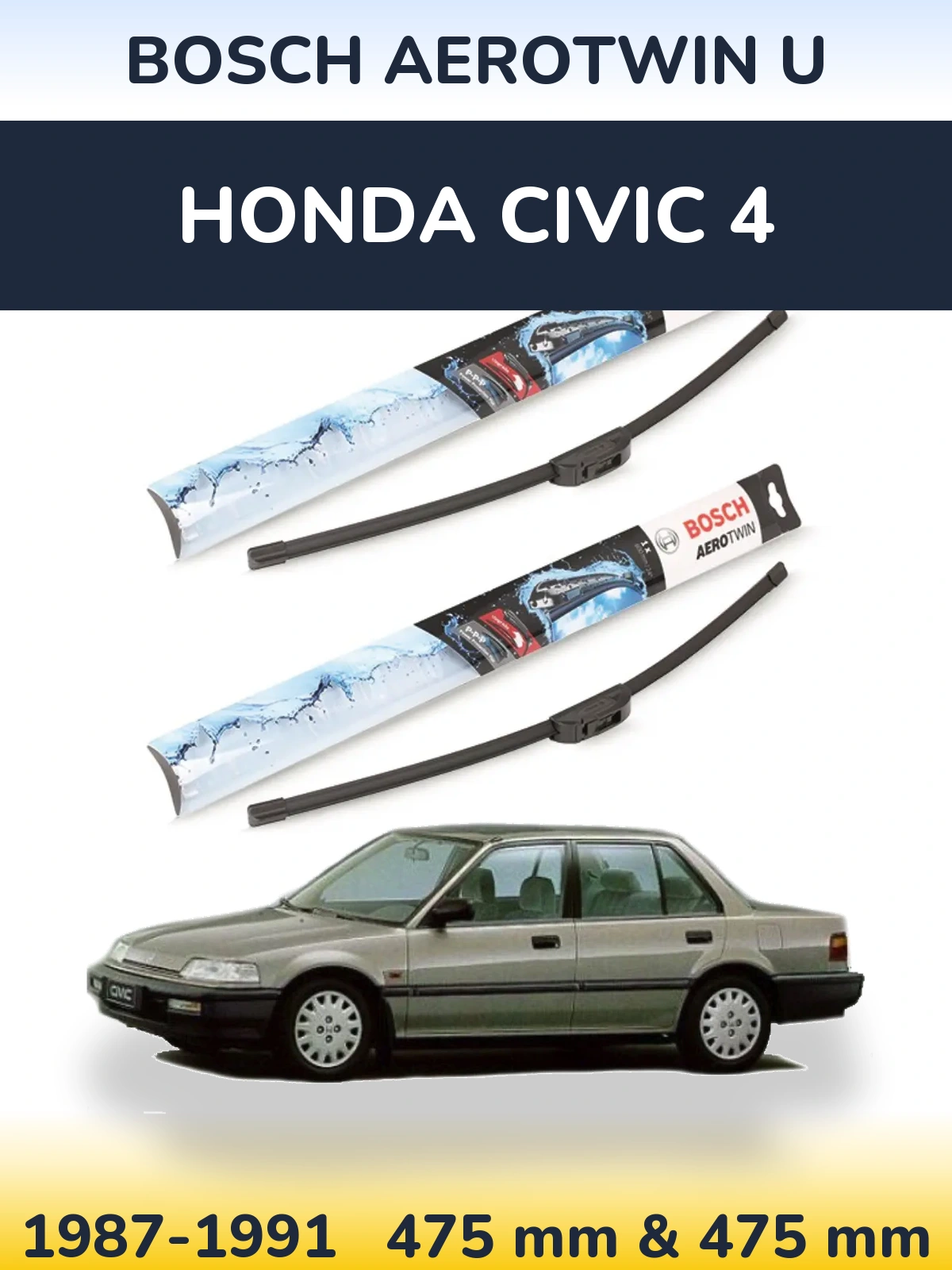 Ștergătoare BOSCH AeroTwin U pentru Honda Civic 4