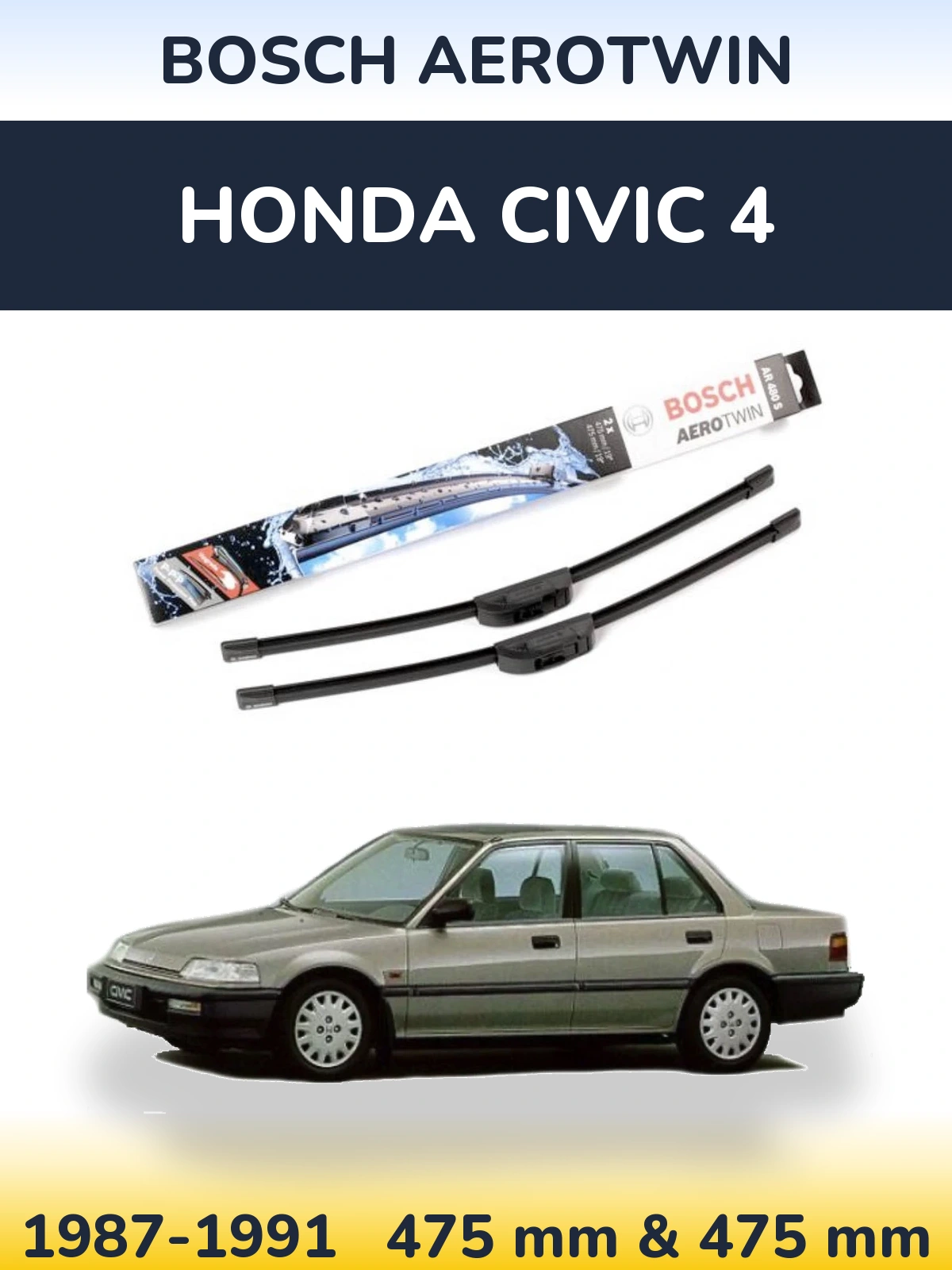 Ștergătoare BOSCH AeroTwin pentru Honda Civic 4