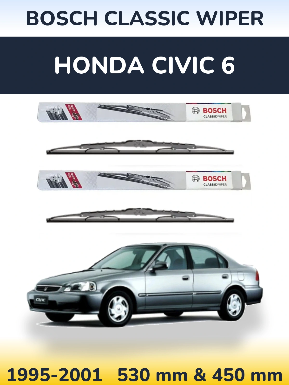 Ștergătoare BOSCH Classic Wiper pentru Honda Civic 6