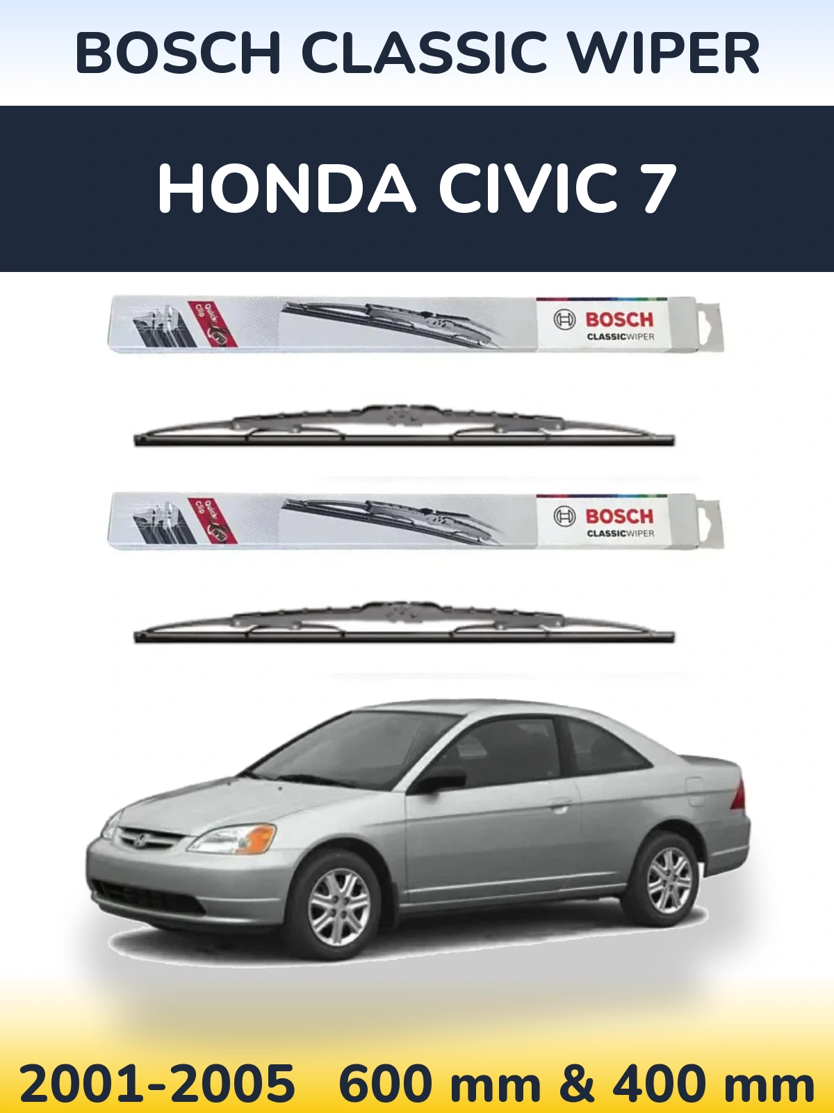 Ștergătoare BOSCH Classic Wiper pentru Honda Civic 7