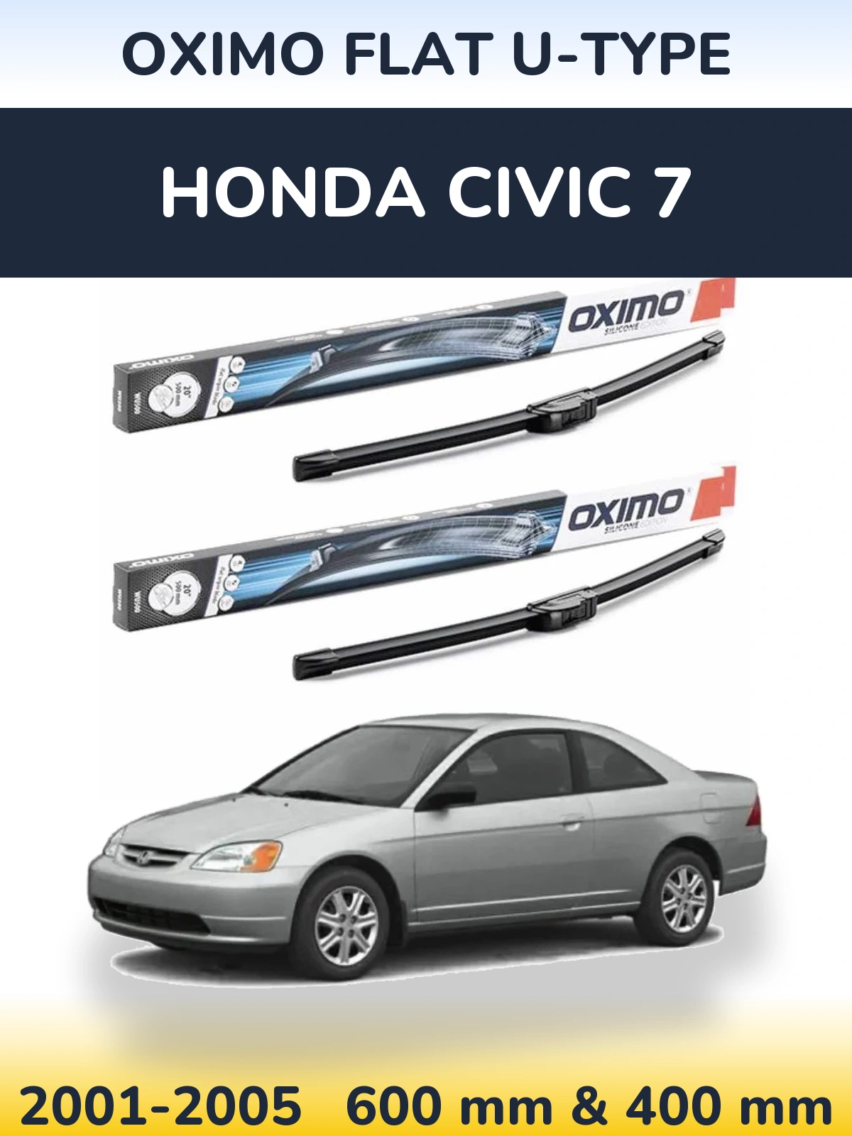Ștergătoare Oximo Flat U-type pentru Honda Civic 7