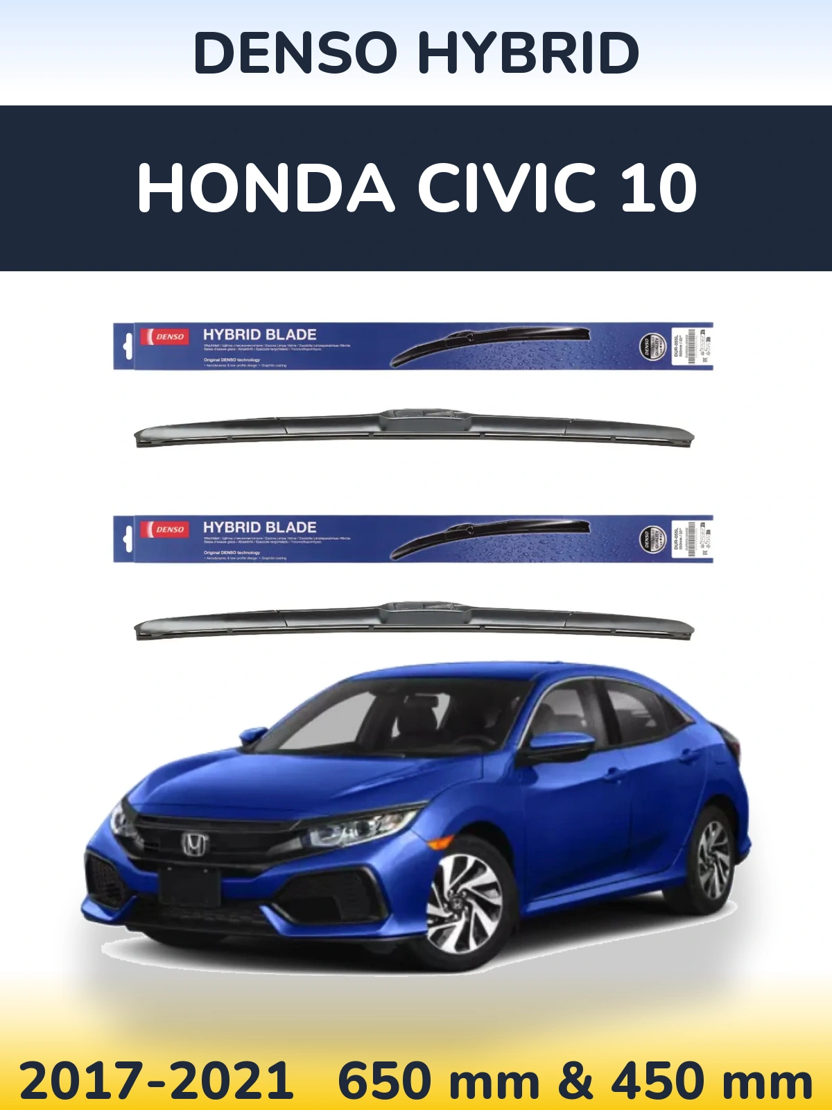 Ștergătoare Denso Hybrid pentru Honda Civic 10