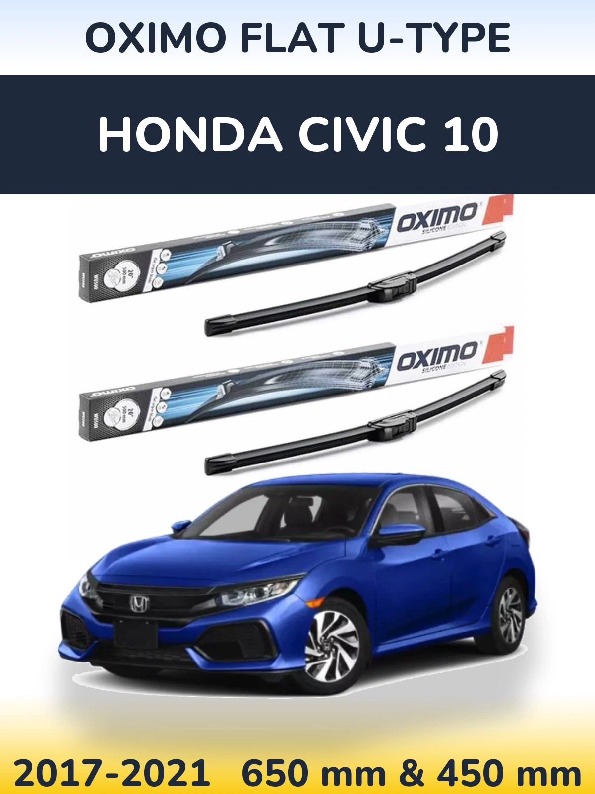 Ștergătoare Oximo Flat U-type pentru Honda Civic 10