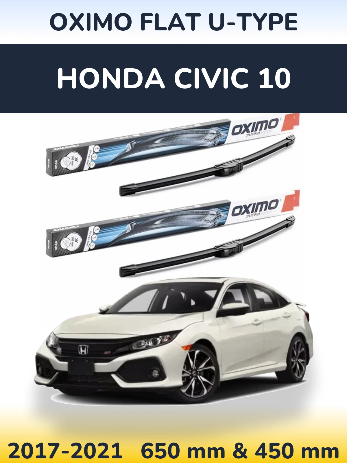 Ștergătoare Oximo Flat U-type pentru Honda Civic 10