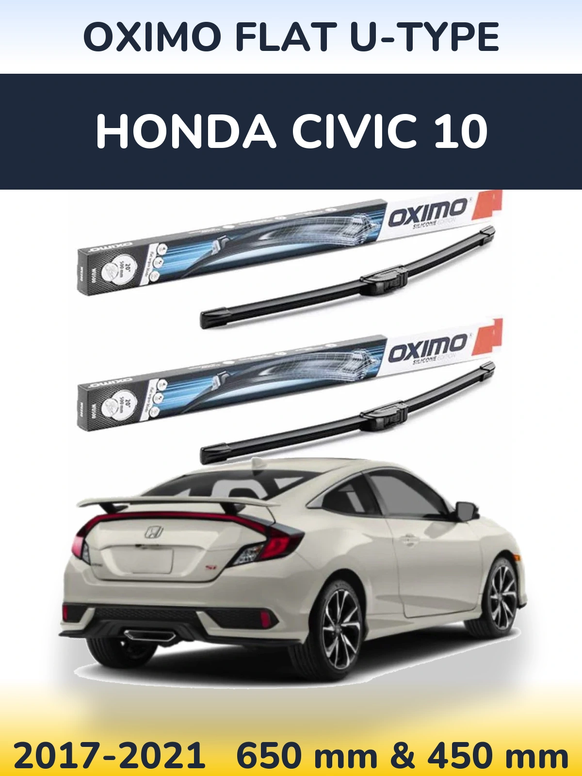 Ștergătoare Oximo Flat U-type pentru Honda Civic 10