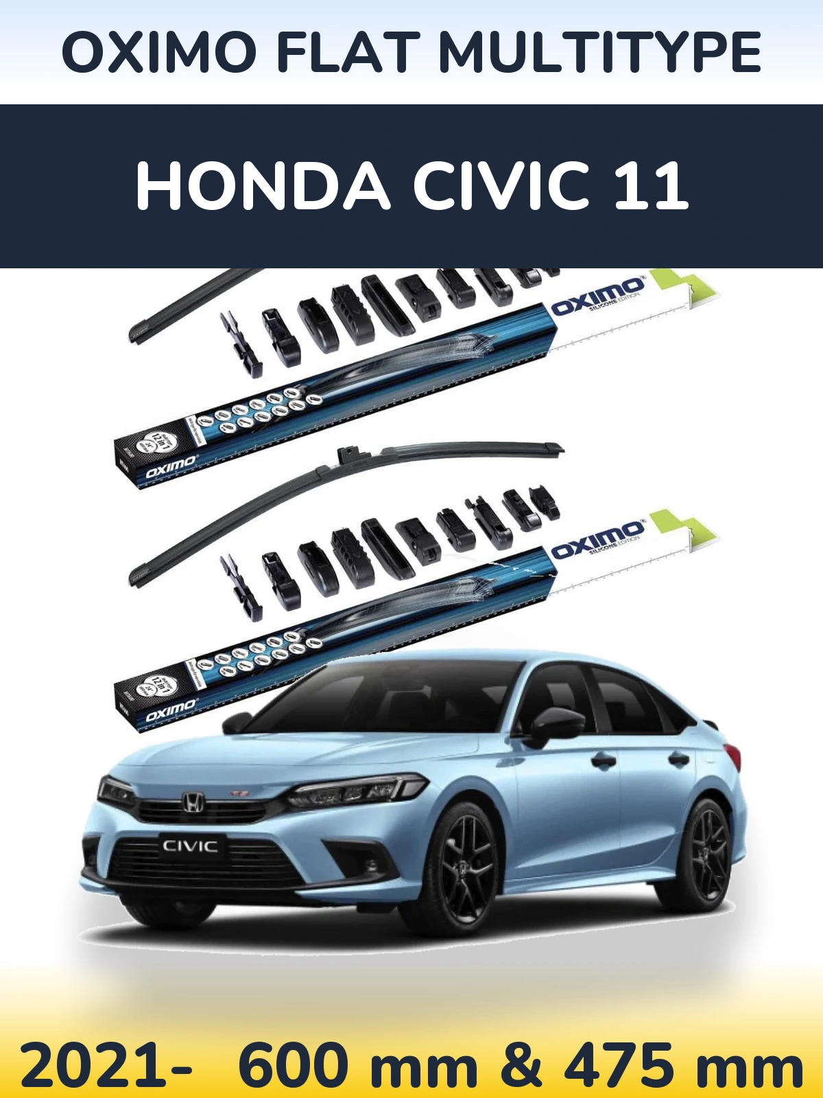Ștergătoare Oximo Flat MultiTipe pentru Honda Civic 11