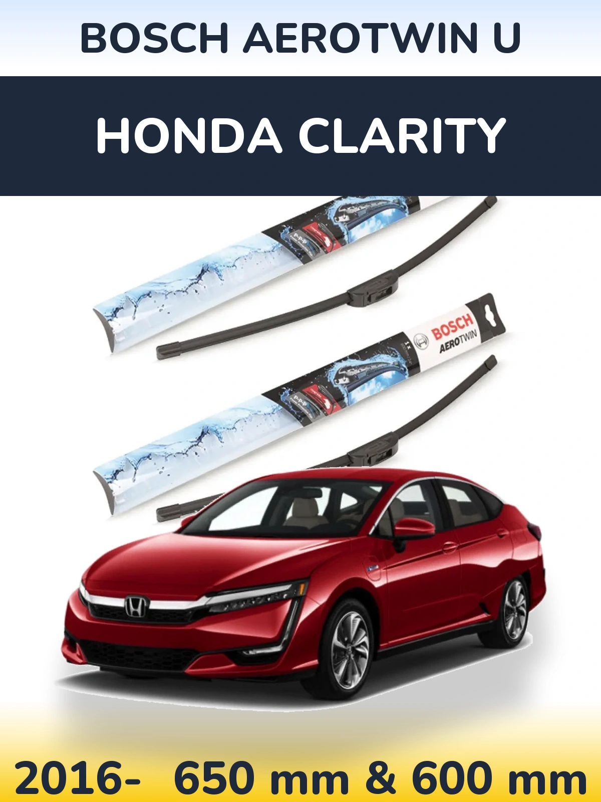 Ștergătoare BOSCH AeroTwin U pentru Honda Clarity