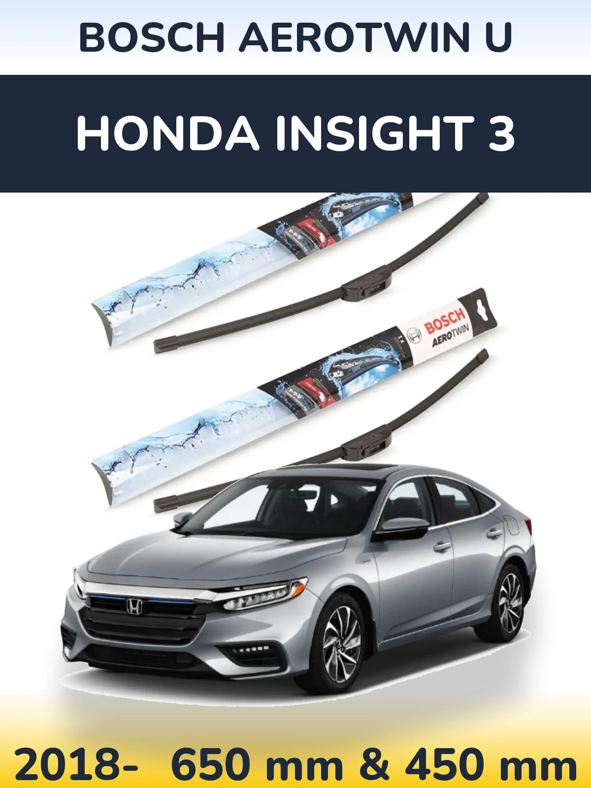 Ștergătoare BOSCH AeroTwin U pentru Honda Insight 3