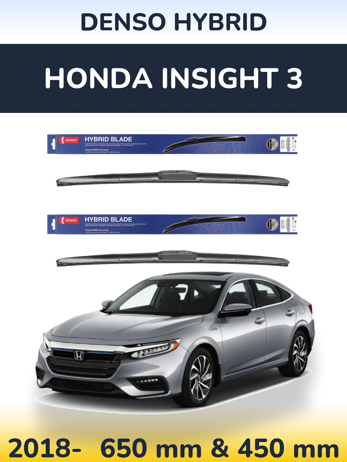 Ștergătoare Denso Hybrid pentru Honda Insight 3