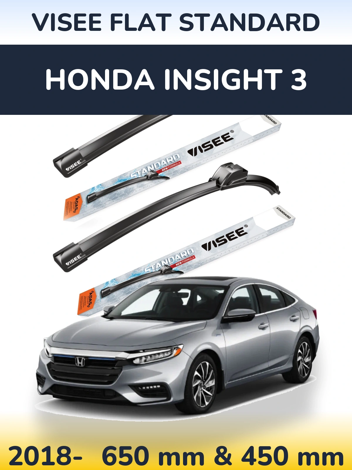 Ștergătoare VISEE FLAT STANDARD pentru Honda Insight 3