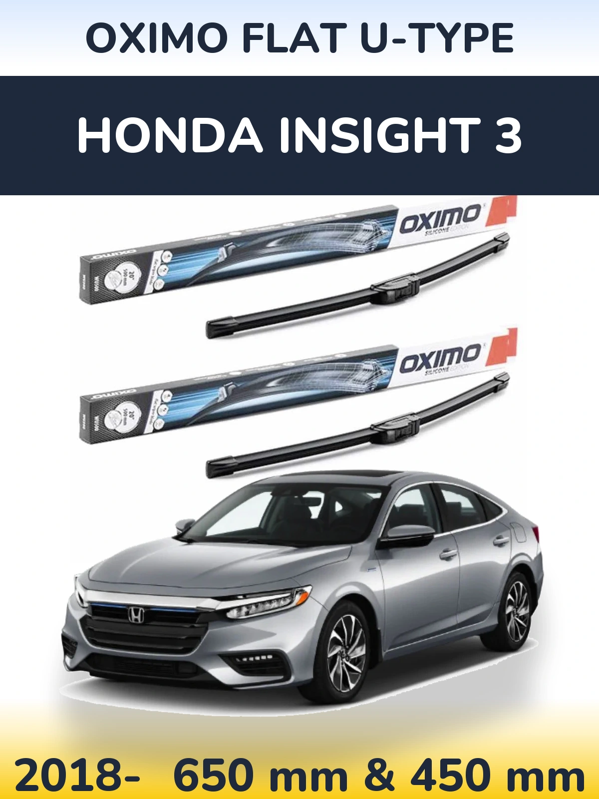 Ștergătoare Oximo Flat U-type pentru Honda Insight 3