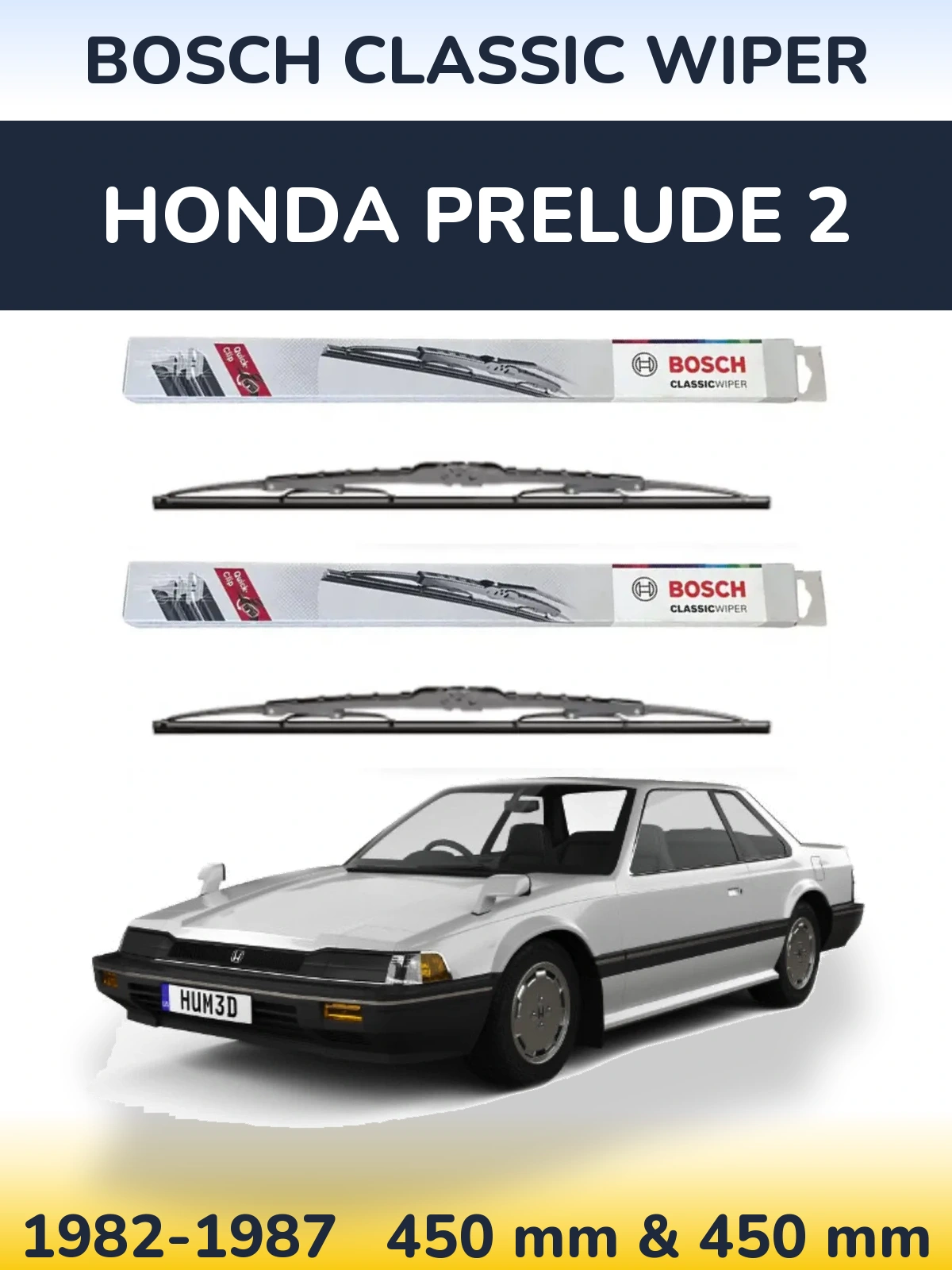 Ștergătoare BOSCH Classic Wiper pentru Honda Prelude 2