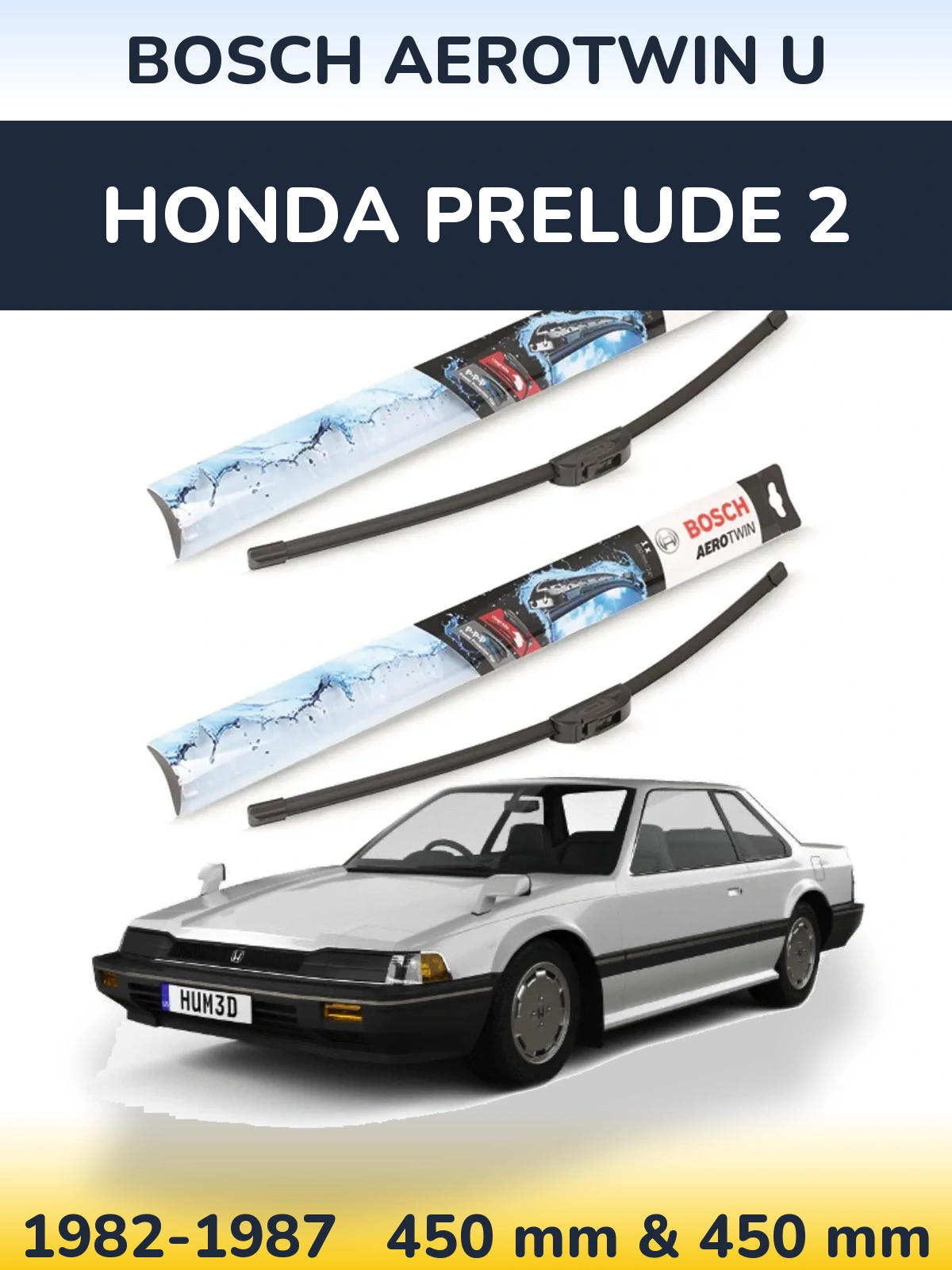 Ștergătoare BOSCH AeroTwin U pentru Honda Prelude 2