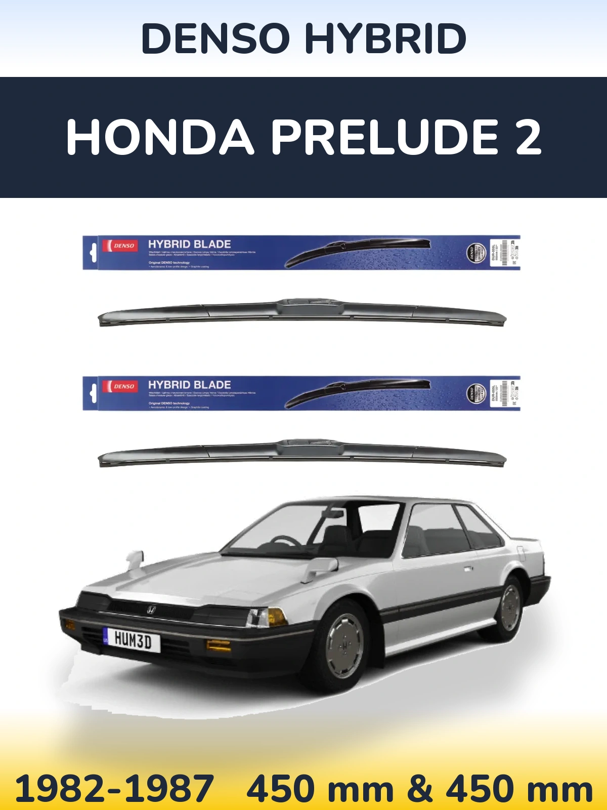 Ștergătoare Denso Hybrid pentru Honda Prelude 2