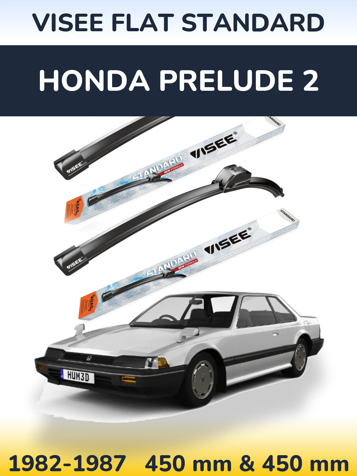 Ștergătoare VISEE FLAT STANDARD pentru Honda Prelude 2