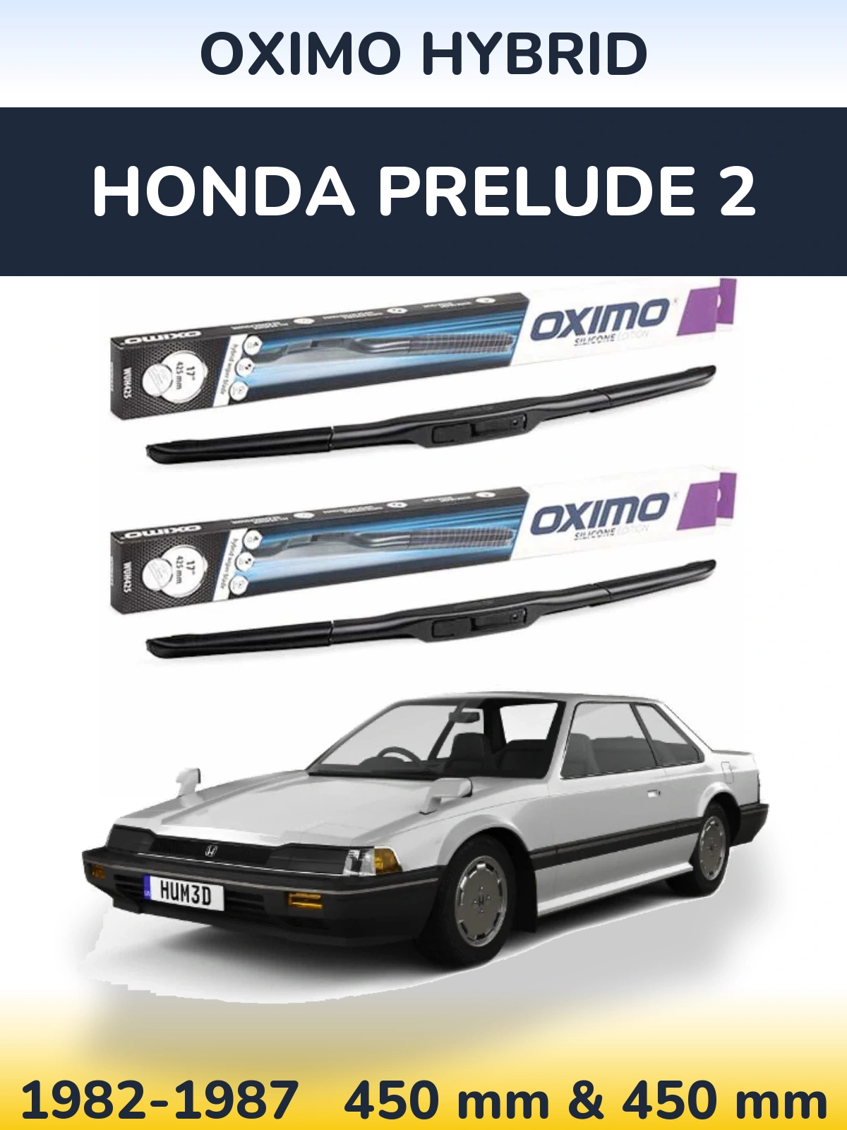 Ștergătoare Oximo Hybrid pentru Honda Prelude 2