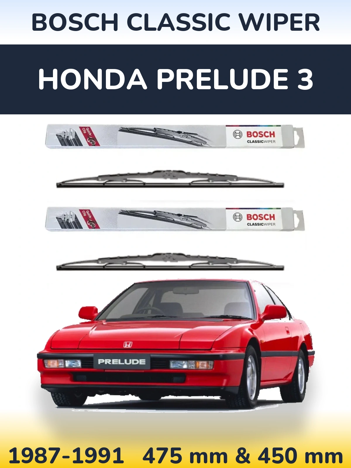 Ștergătoare BOSCH Classic Wiper pentru Honda Prelude 3