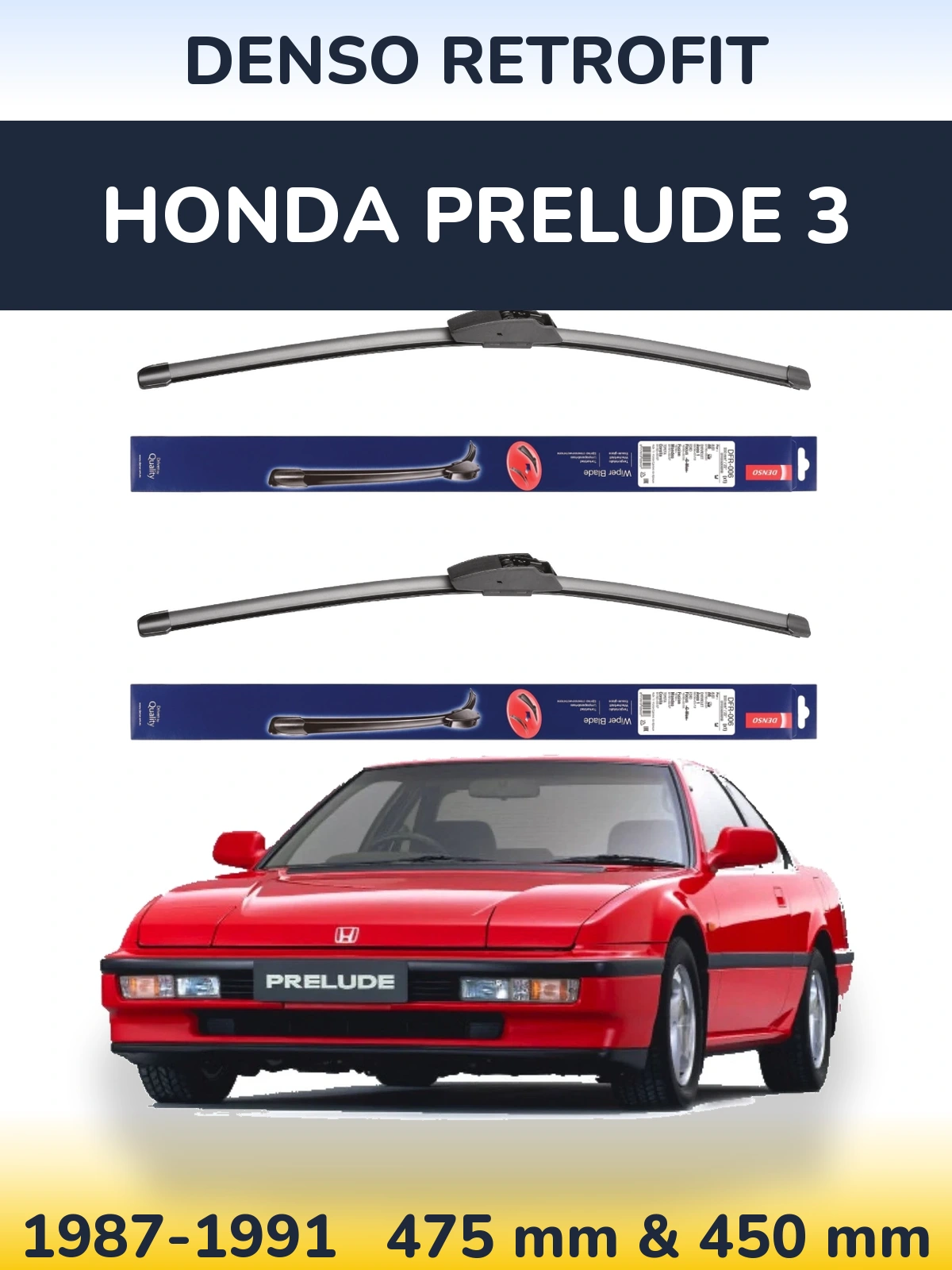 Ștergătoare Denso Retrofit pentru Honda Prelude 3