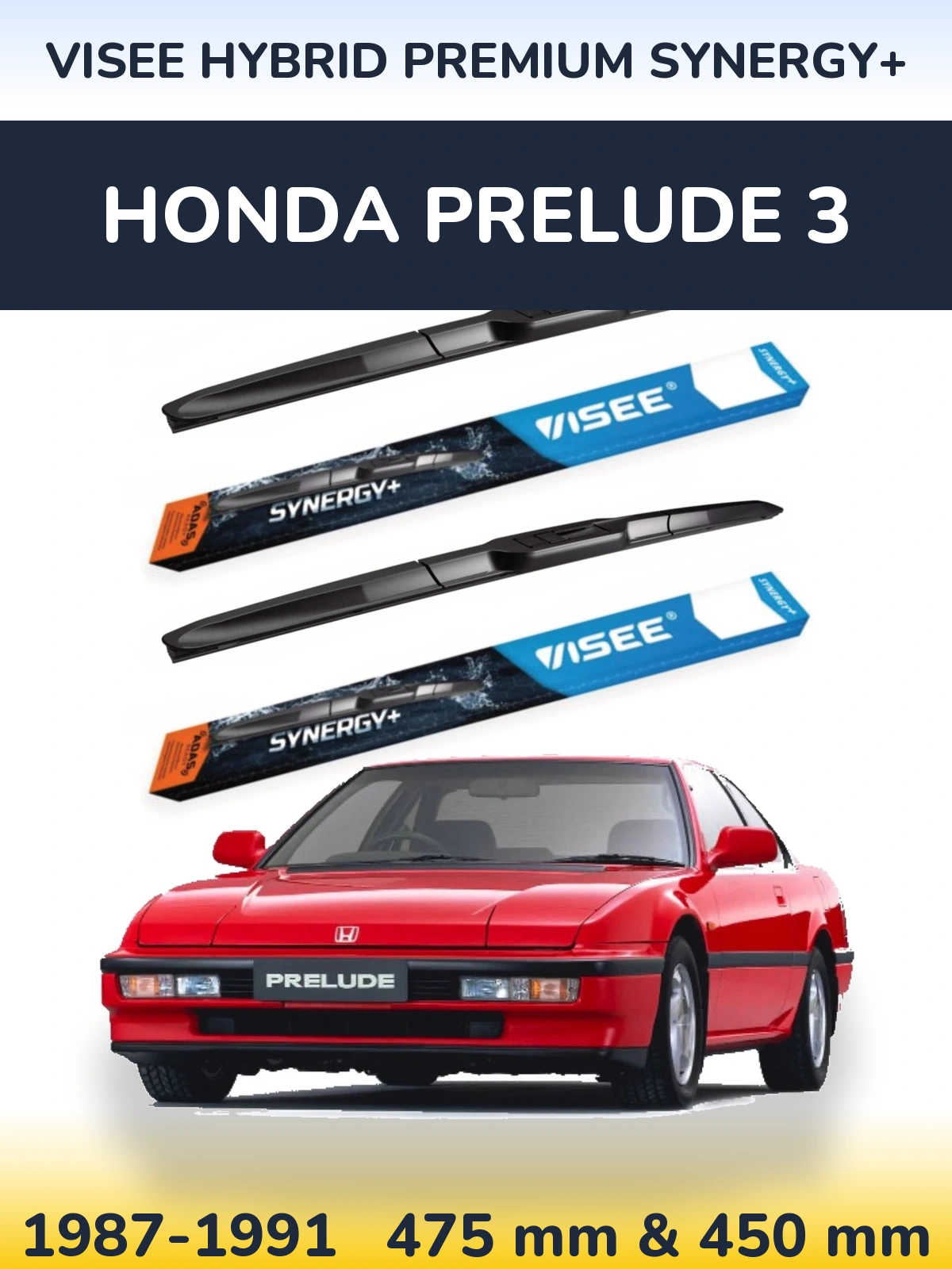 Ștergătoare VISEE HYBRID PREMIUM SYNERGY+ pentru Honda Prelude 3