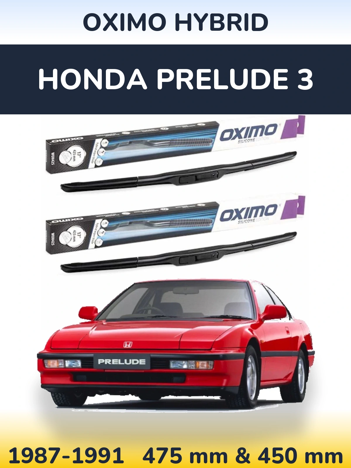 Ștergătoare Oximo Hybrid pentru Honda Prelude 3