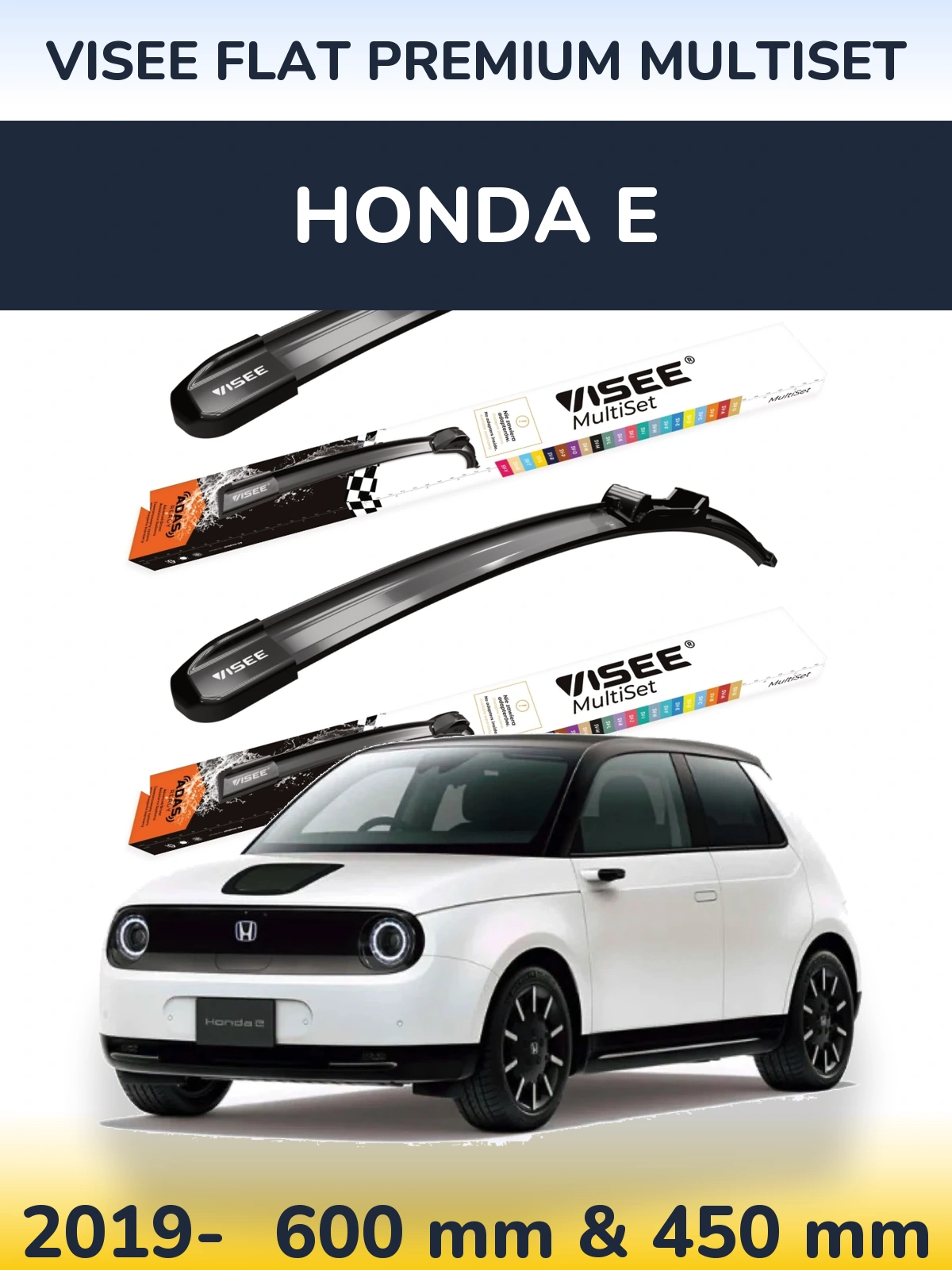 Ștergătoare VISEE FLAT PREMIUM MultiSet pentru Honda E
