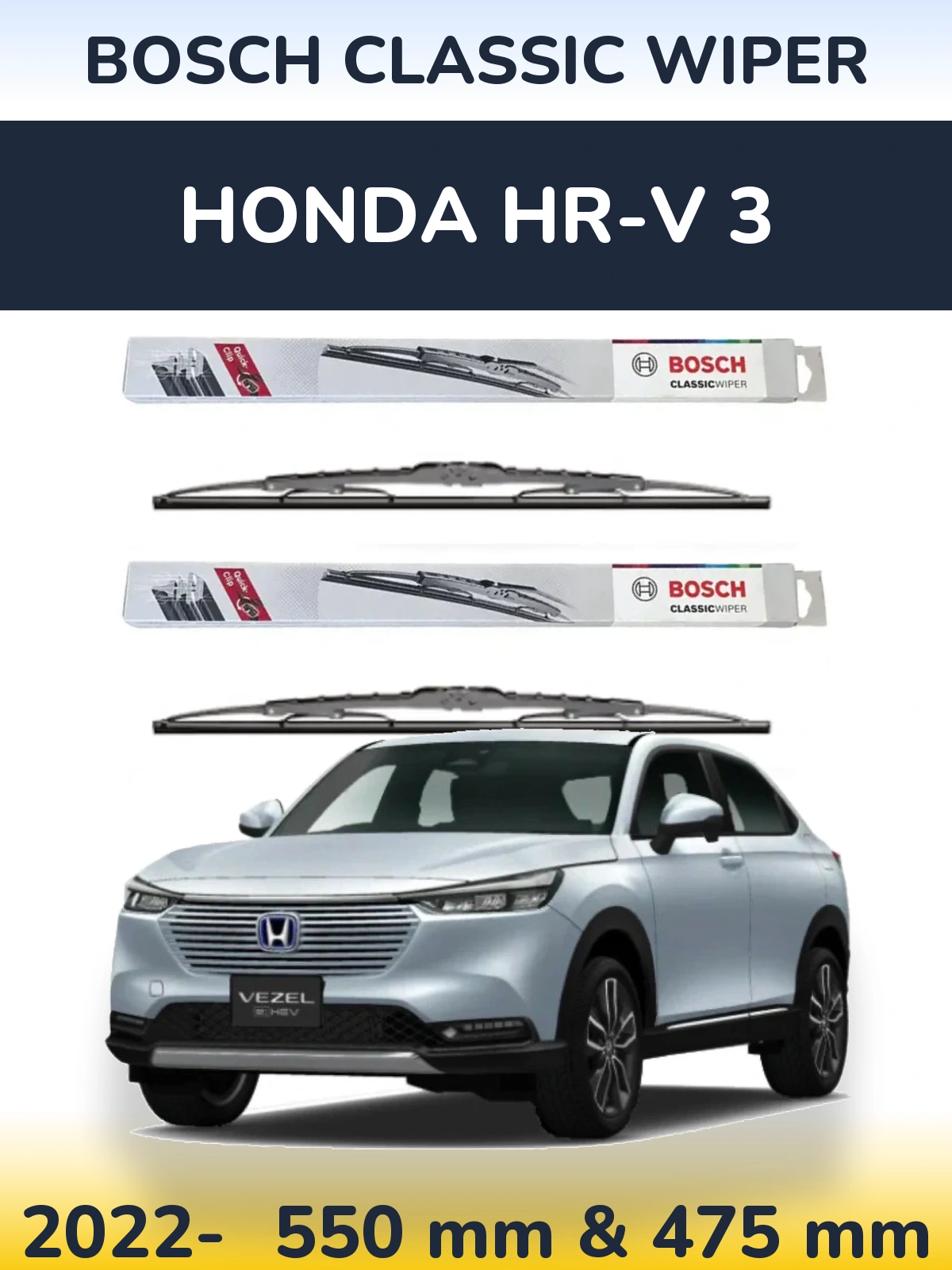 Ștergătoare BOSCH Classic Wiper pentru Honda HR-V 3