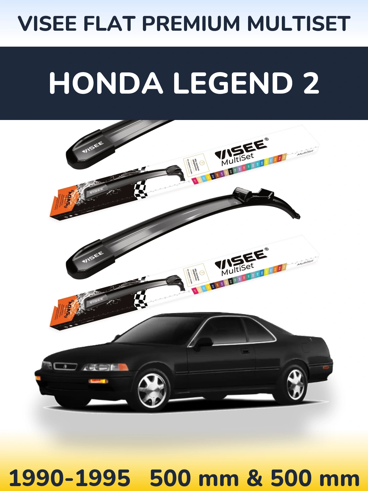 Ștergătoare VISEE FLAT PREMIUM MultiSet pentru Honda Legend 2